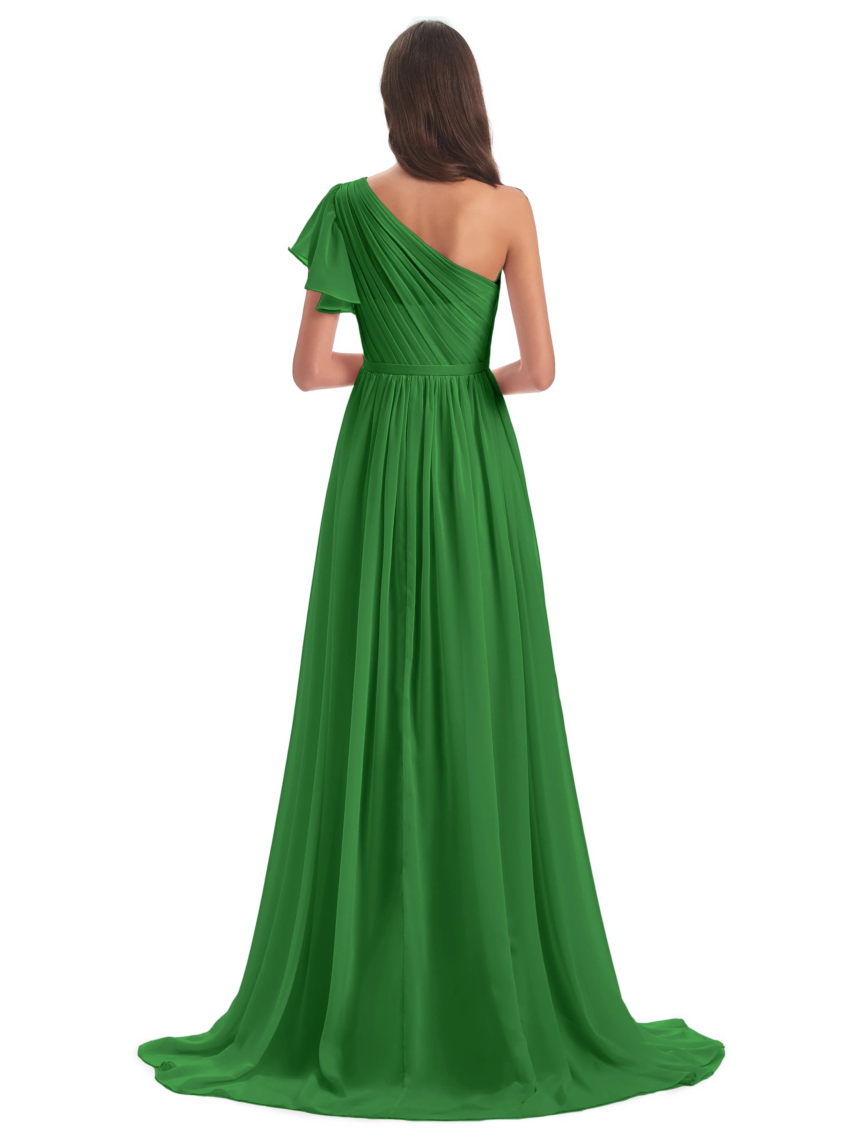 Gemma Vintage Sweep-Brush Train Long Mother of the Bride Dresses