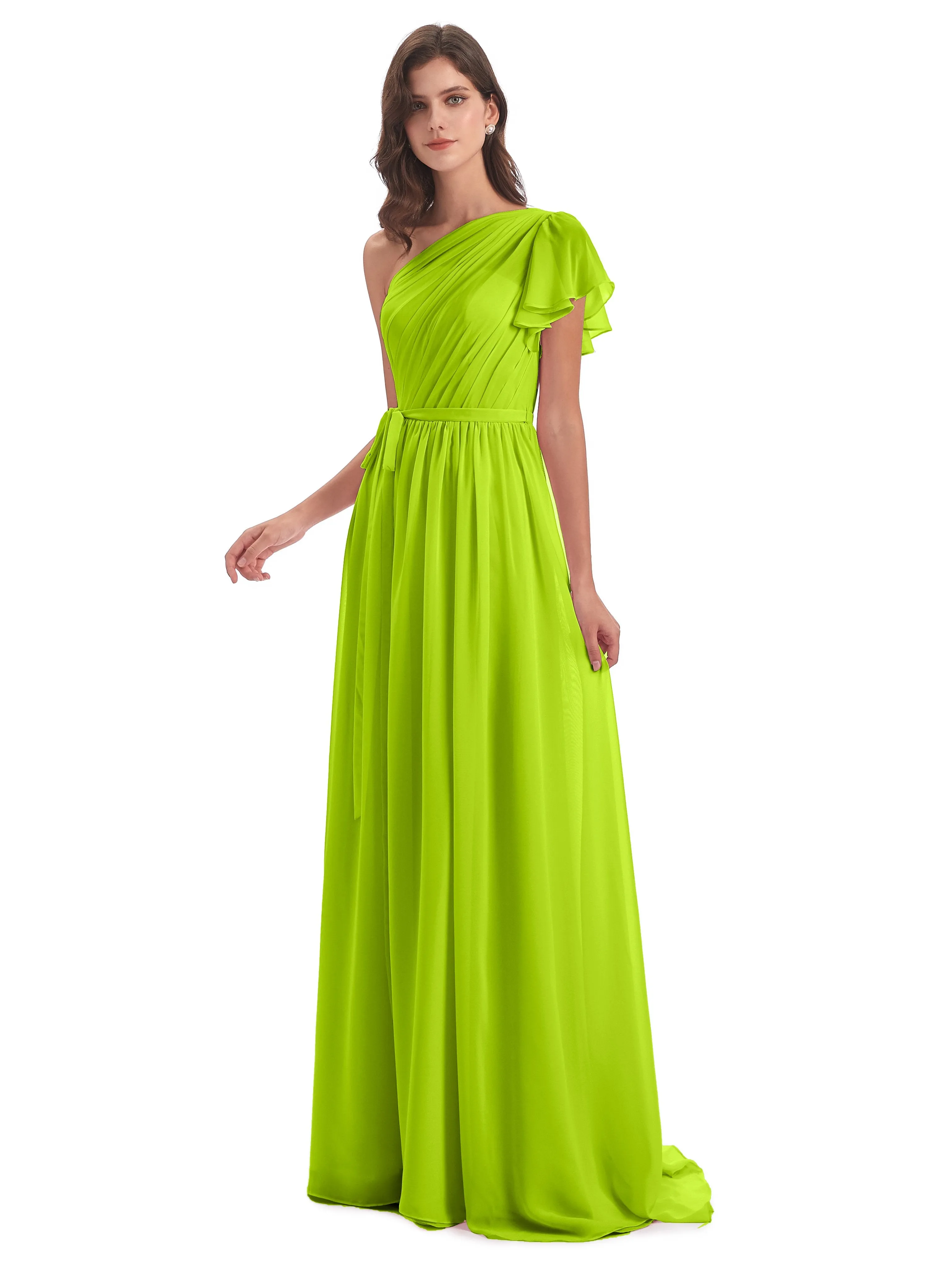 Gemma Vintage Sweep-Brush Train Long Mother of the Bride Dresses