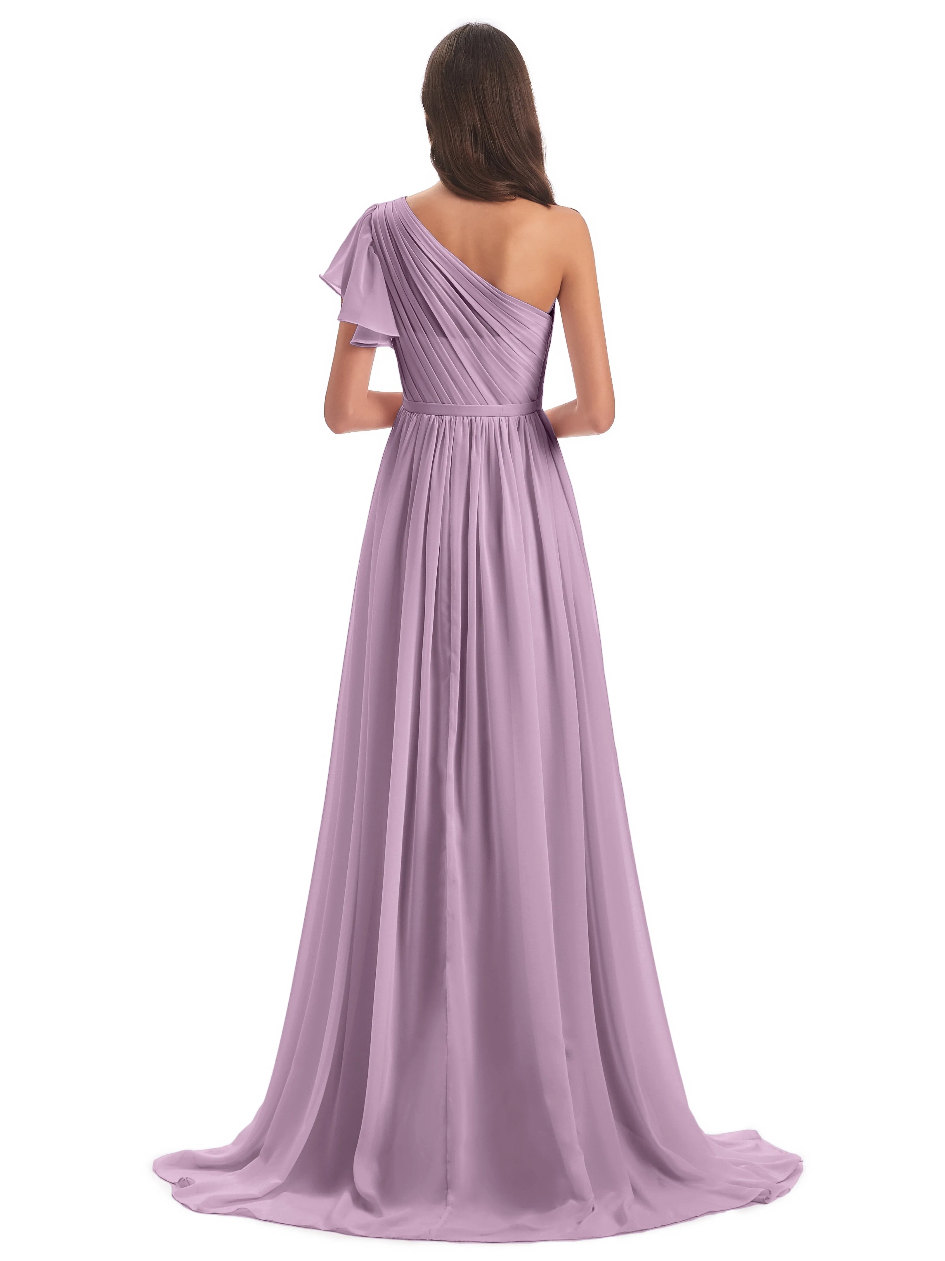 Gemma Vintage Sweep-Brush Train Long Mother of the Bride Dresses