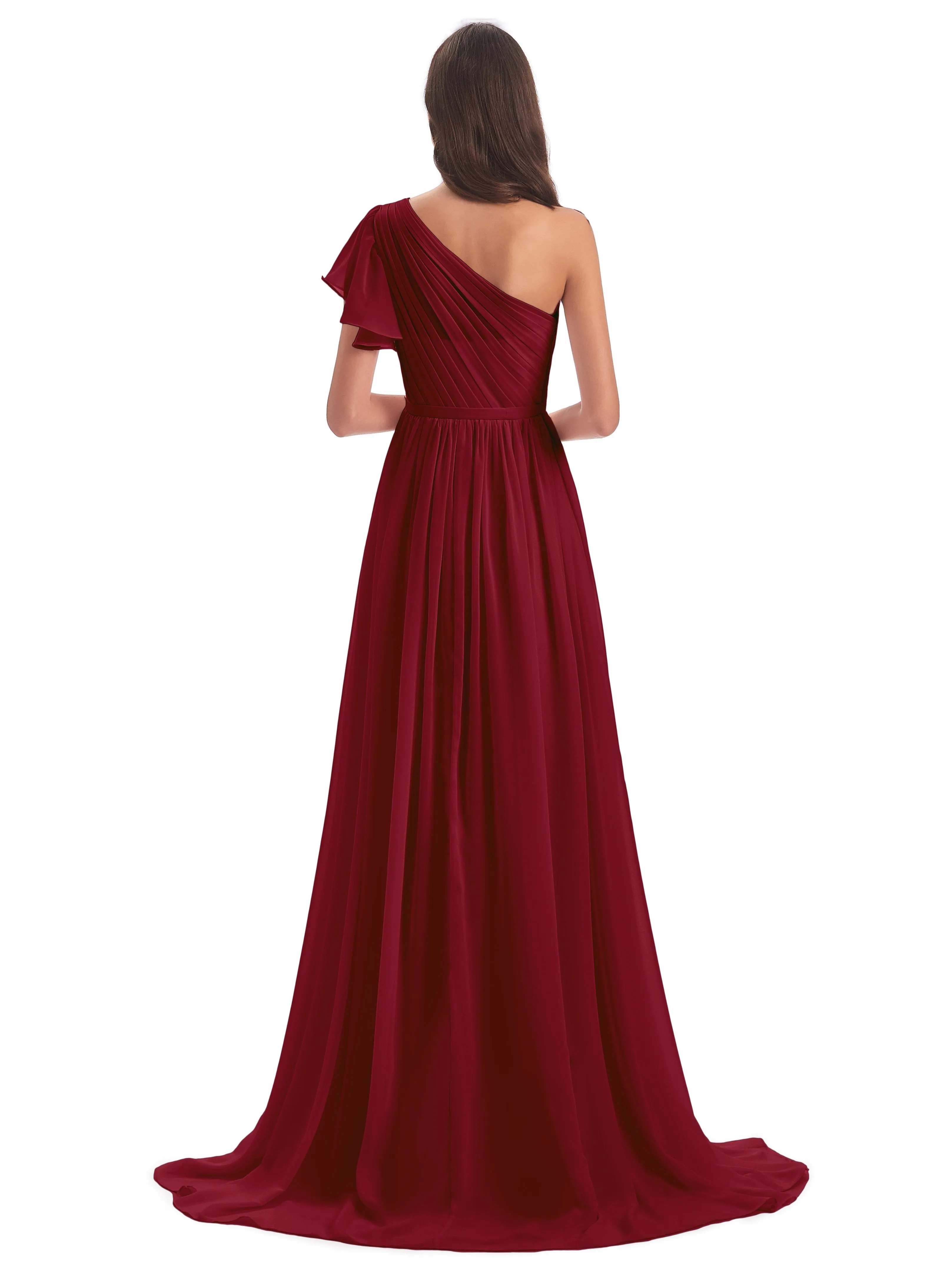 Gemma Vintage Sweep-Brush Train Long Mother of the Bride Dresses