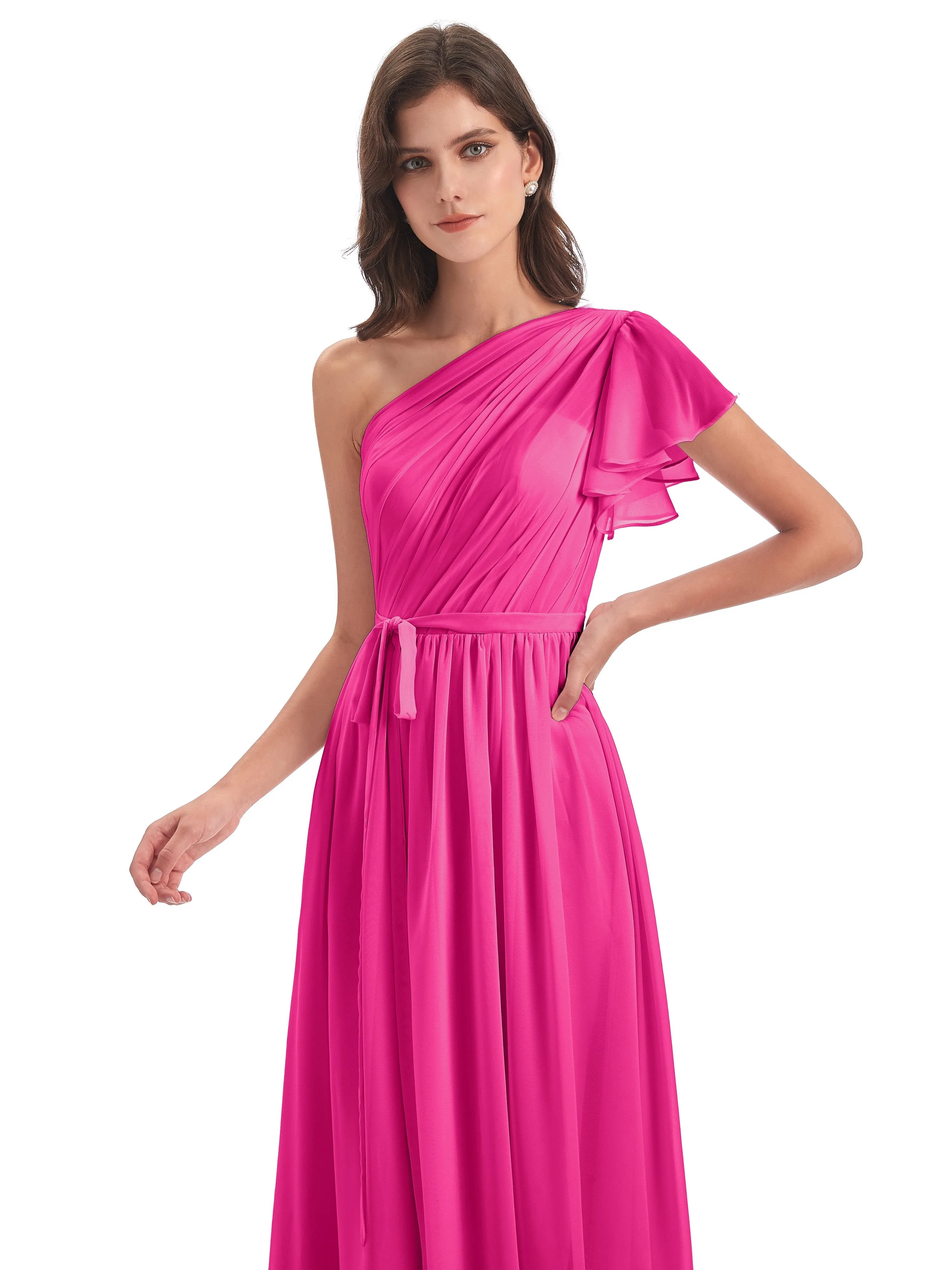 Gemma Vintage Sweep-Brush Train Long Mother of the Bride Dresses