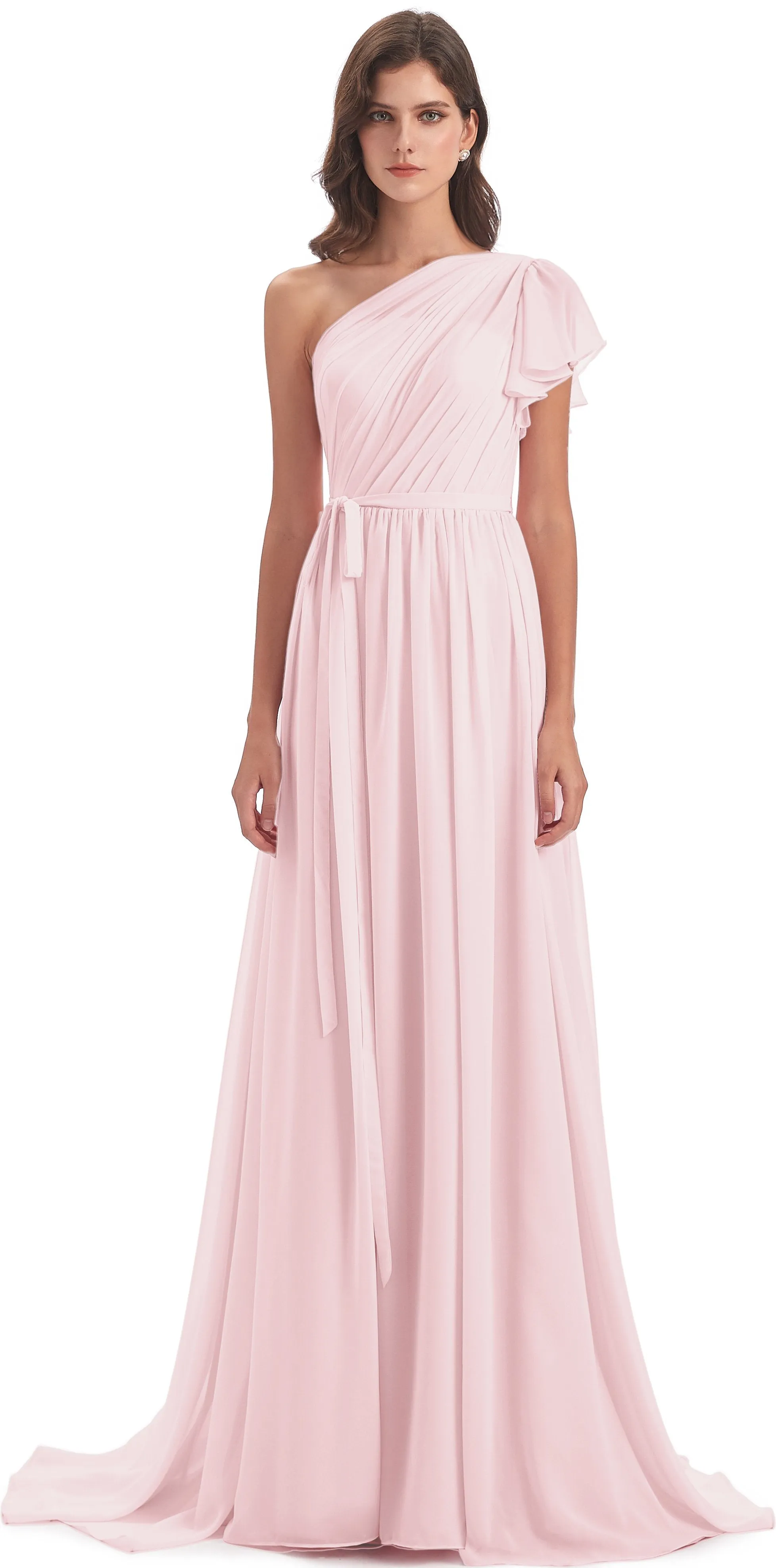Gemma Vintage Sweep-Brush Train Long Mother of the Bride Dresses