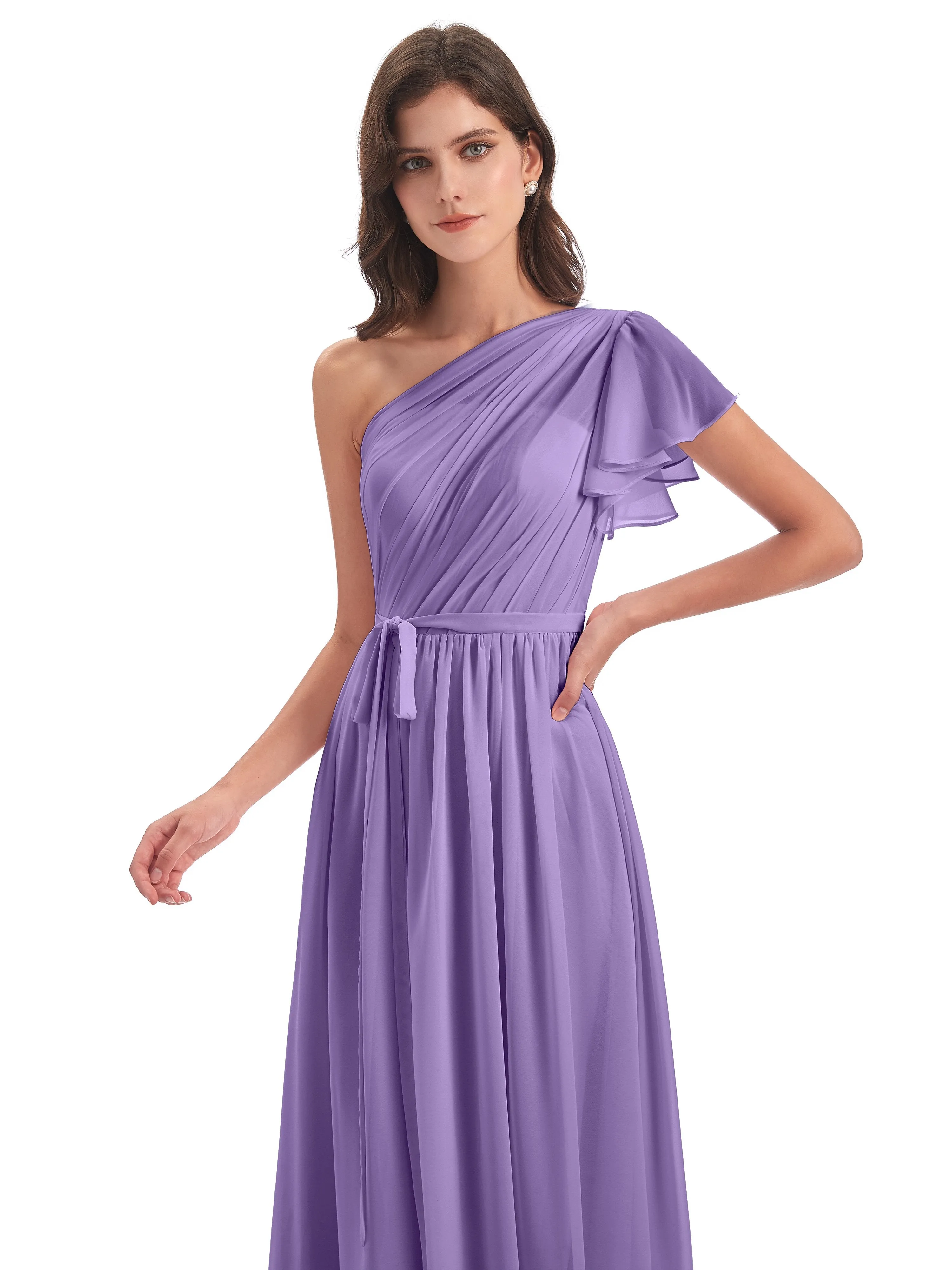 Gemma Vintage Sweep-Brush Train Long Mother of the Bride Dresses