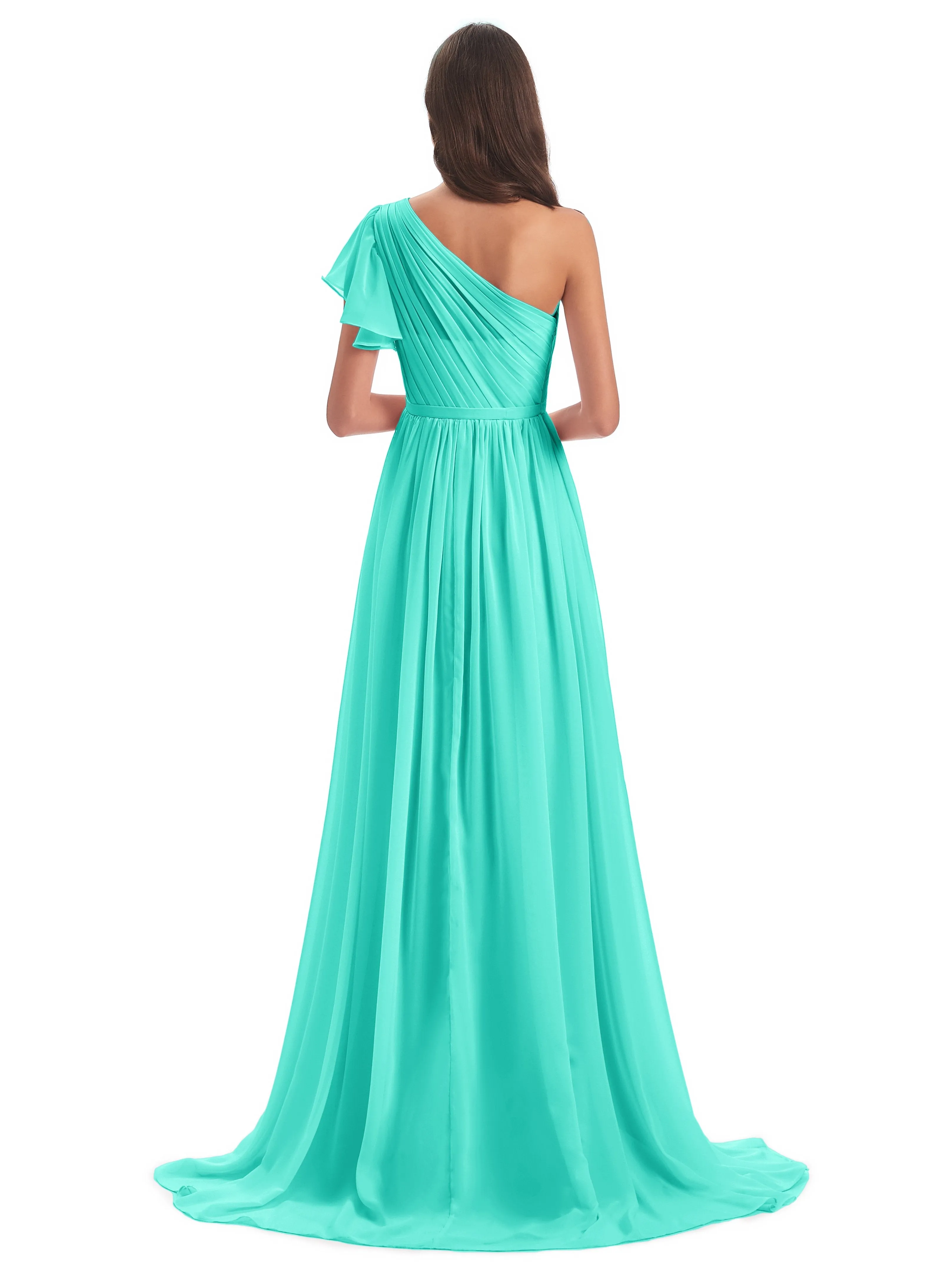 Gemma Vintage Sweep-Brush Train Long Mother of the Bride Dresses