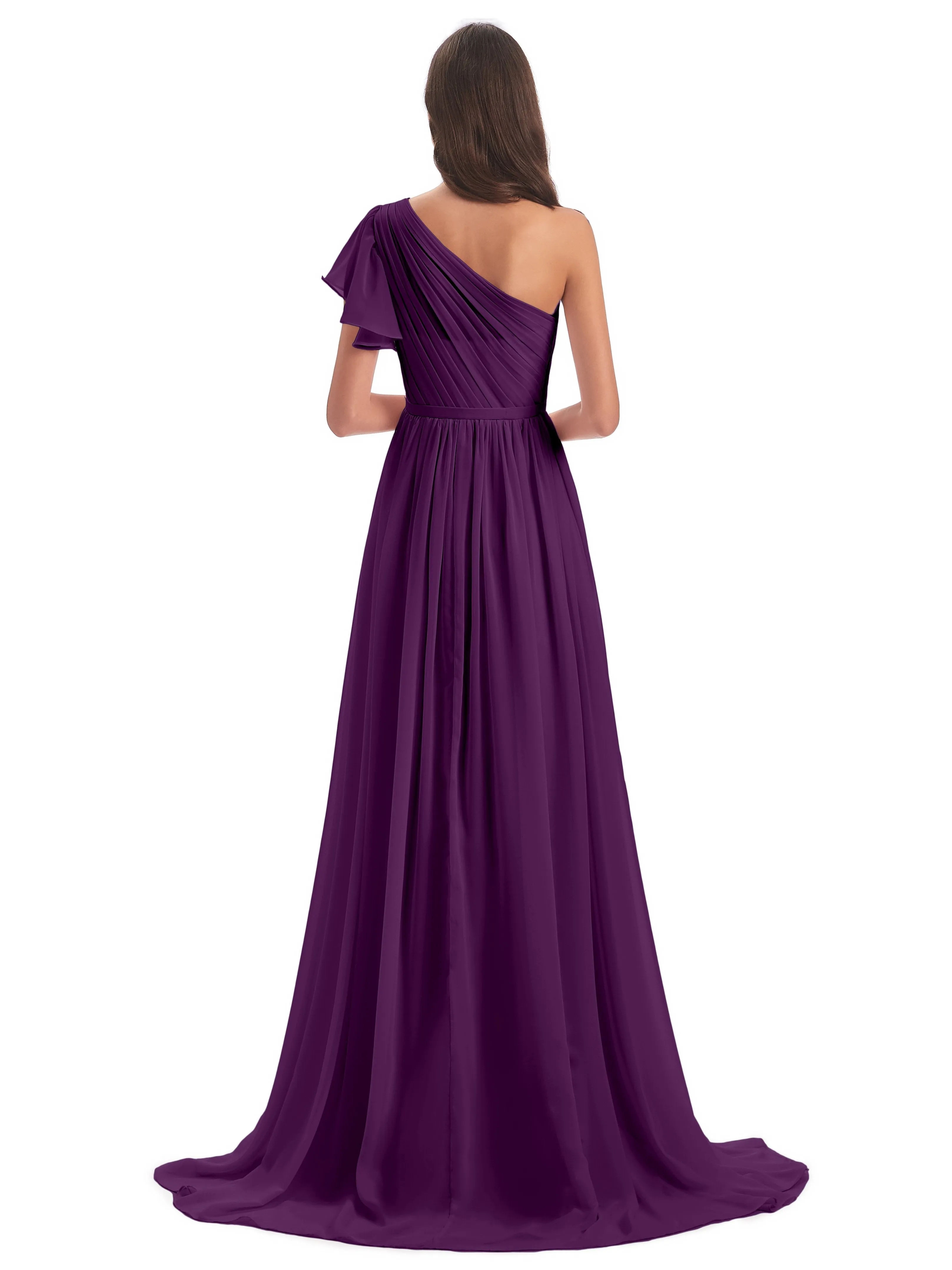 Gemma Vintage Sweep-Brush Train Long Mother of the Bride Dresses