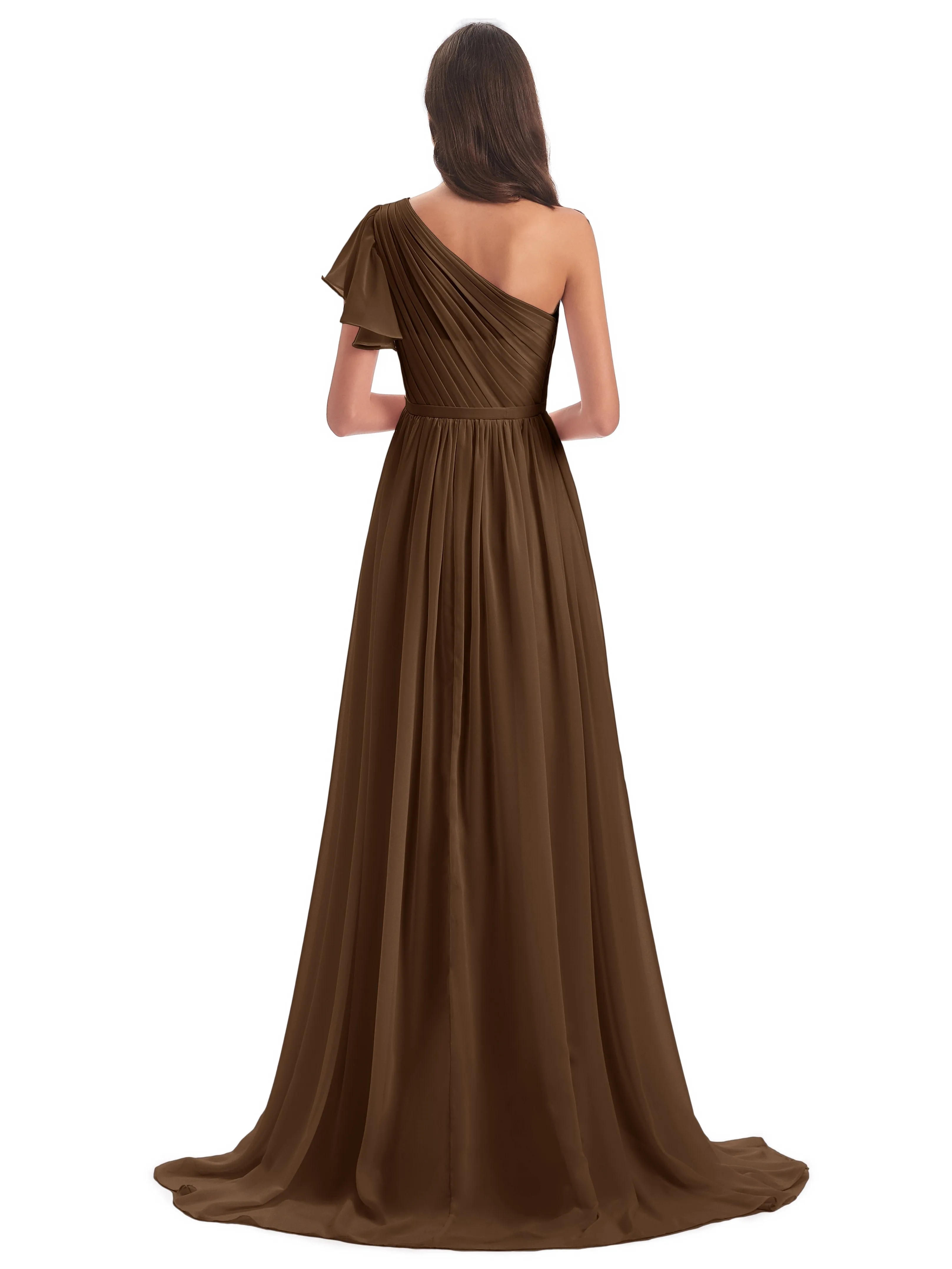 Gemma Vintage Sweep-Brush Train Long Mother of the Bride Dresses