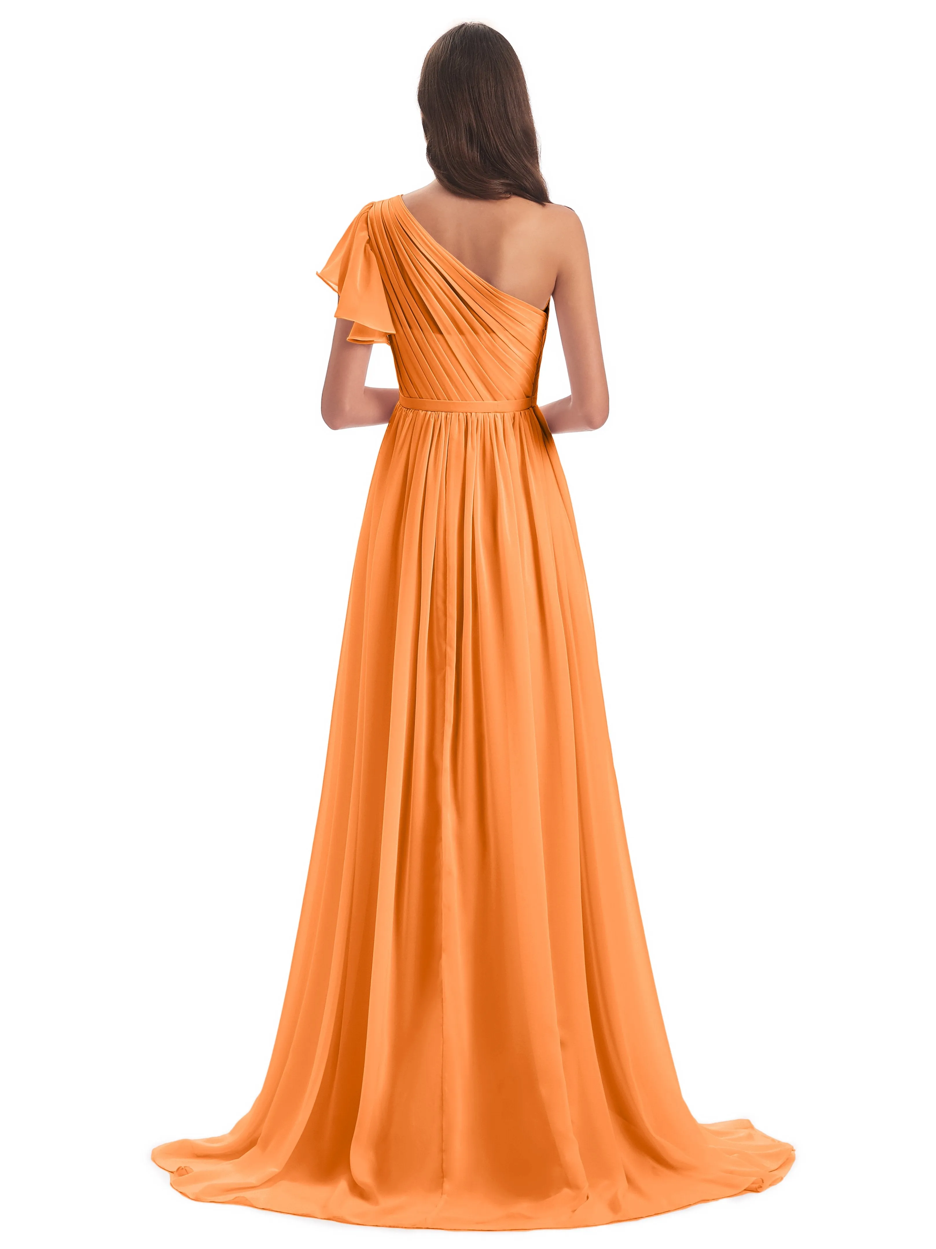 Gemma Vintage Sweep-Brush Train Long Mother of the Bride Dresses