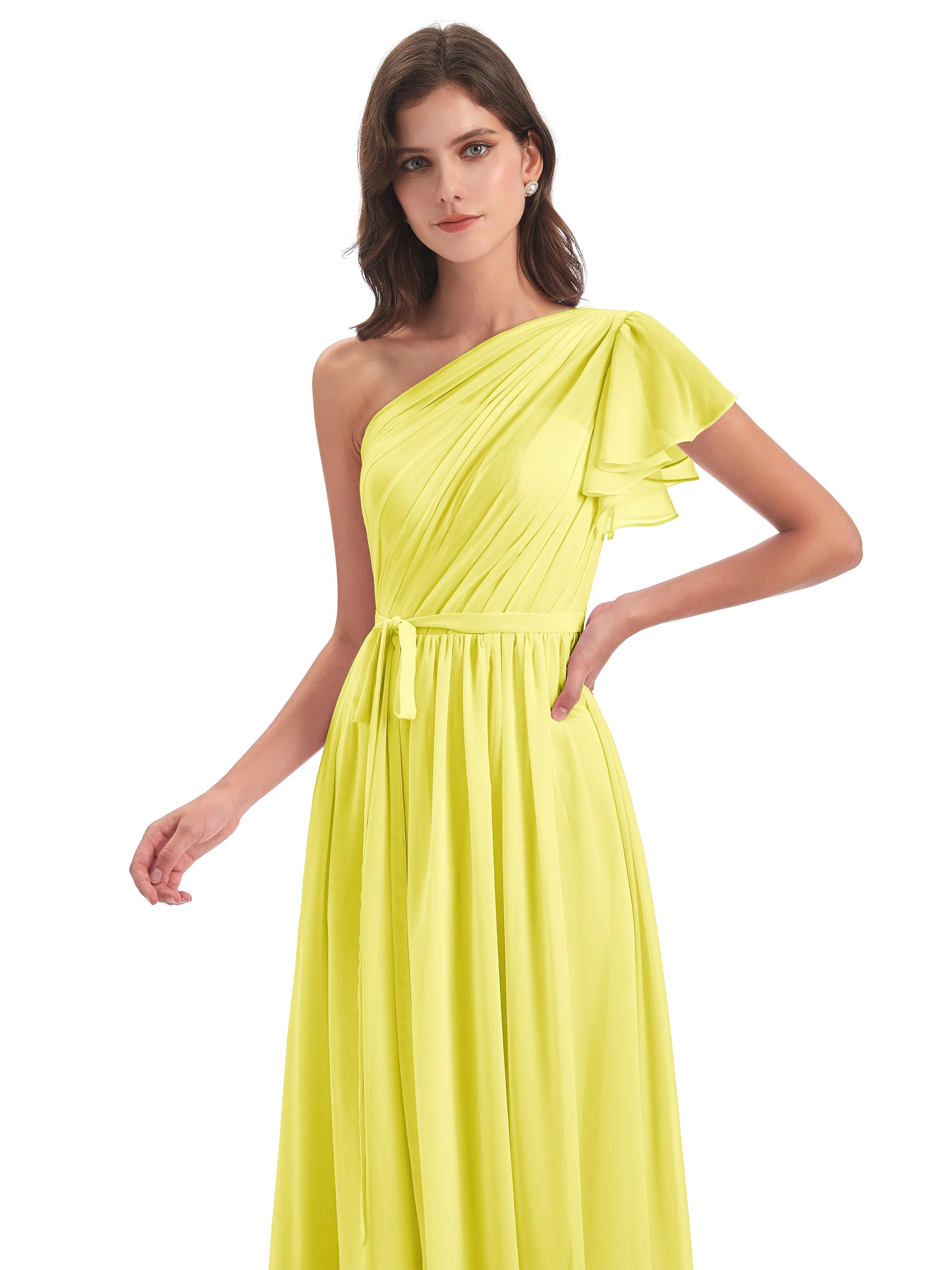 Gemma Vintage Sweep-Brush Train Long Mother of the Bride Dresses