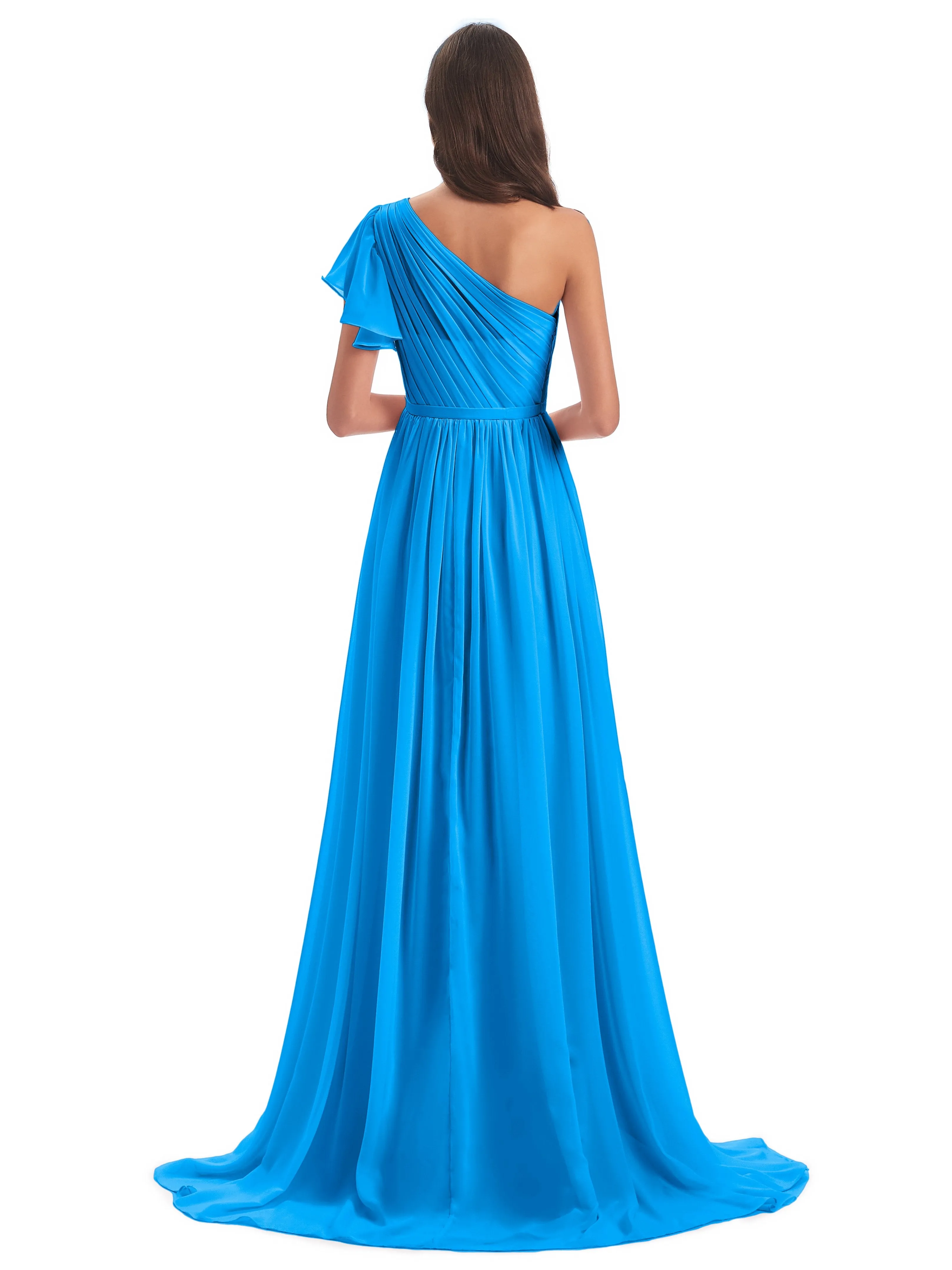 Gemma Vintage Sweep-Brush Train Long Mother of the Bride Dresses