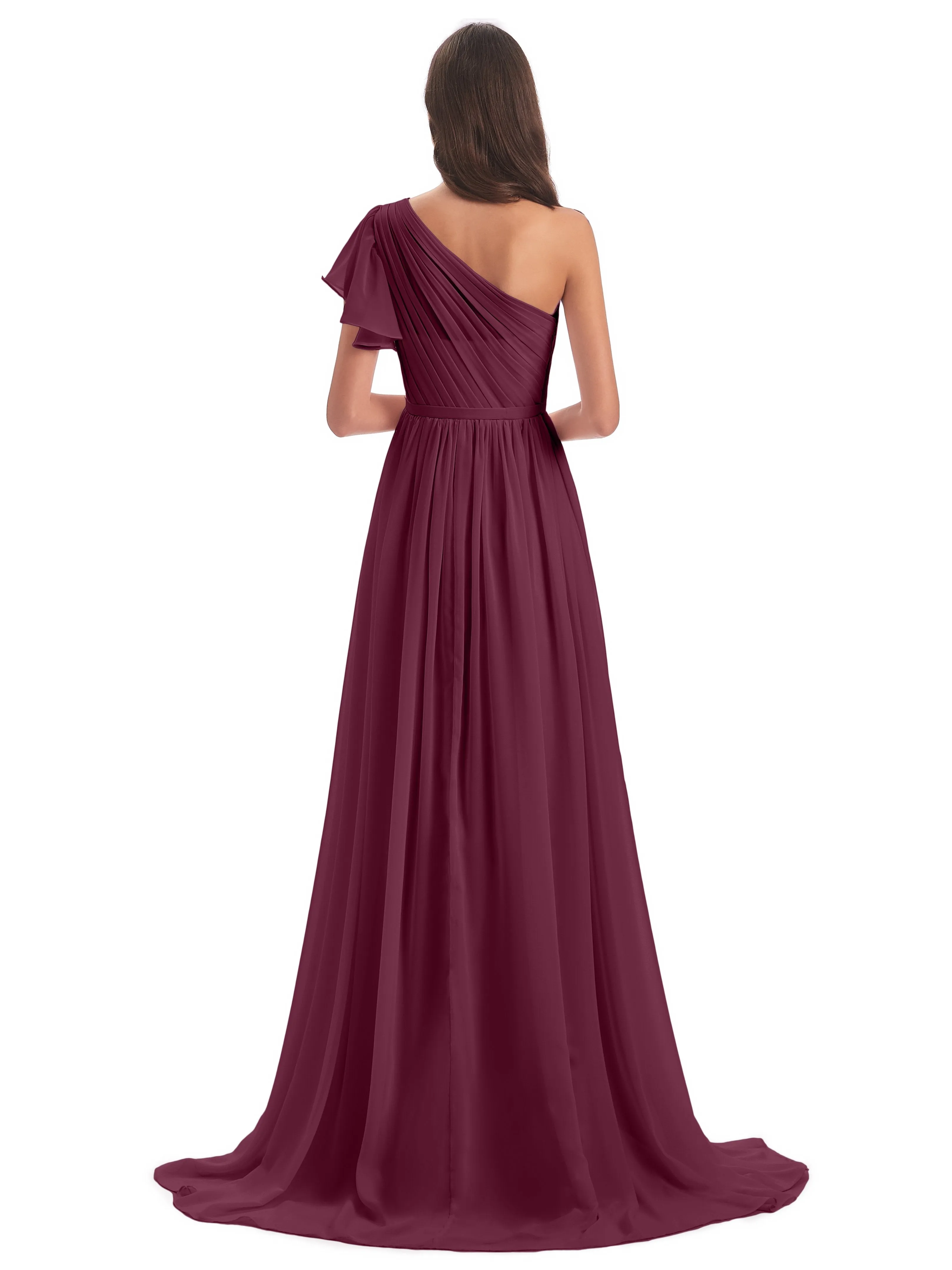 Gemma Vintage Sweep-Brush Train Long Mother of the Bride Dresses