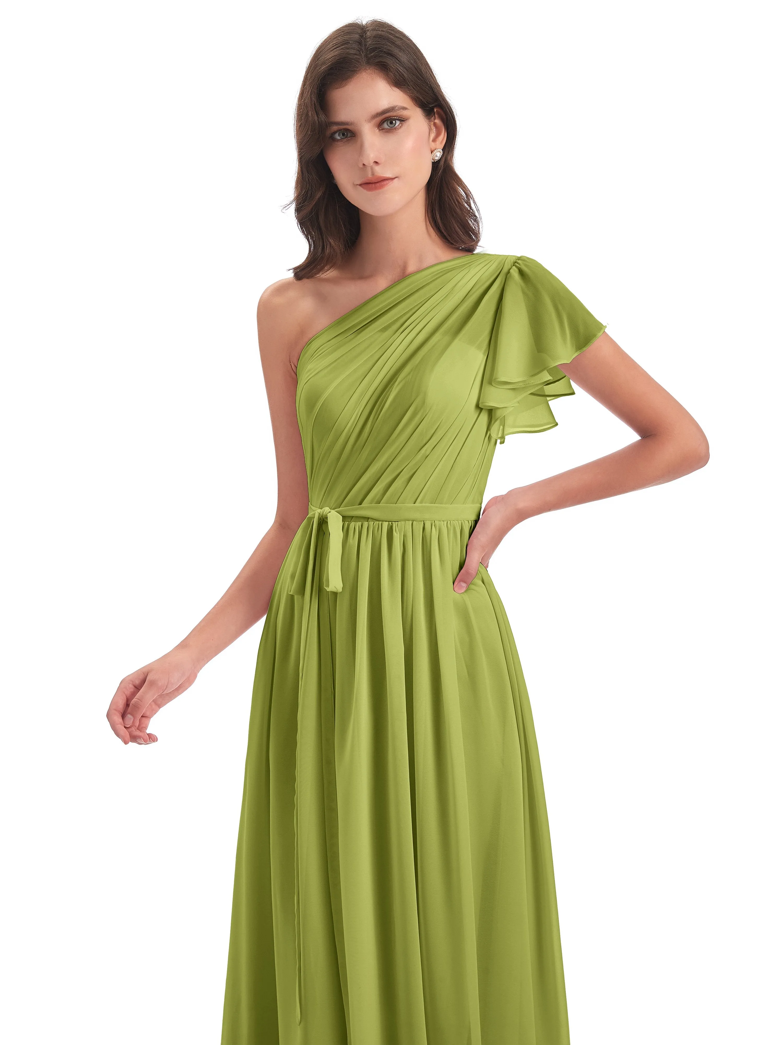 Gemma Vintage Sweep-Brush Train Long Mother of the Bride Dresses