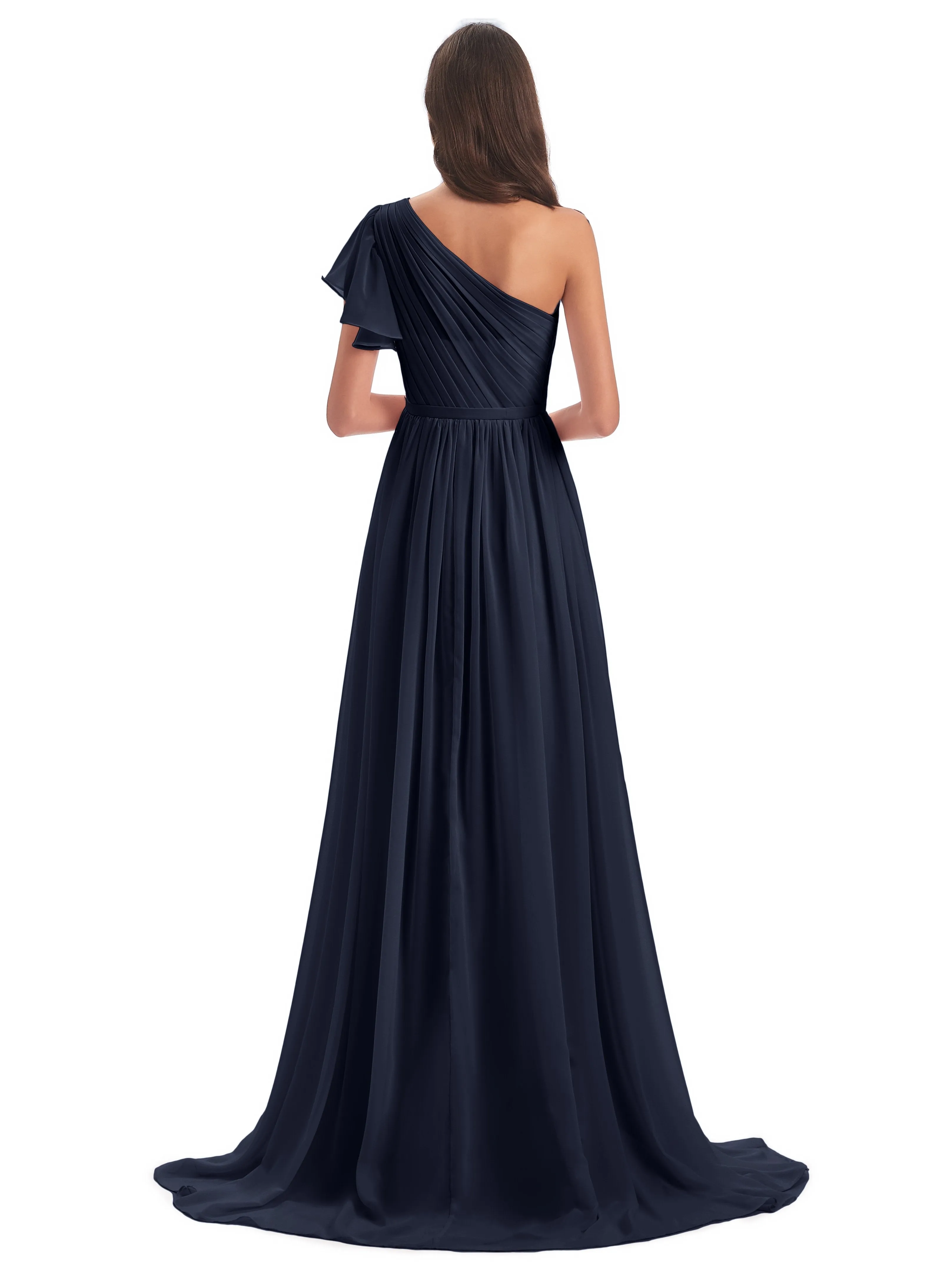 Gemma Vintage Sweep-Brush Train Long Mother of the Bride Dresses
