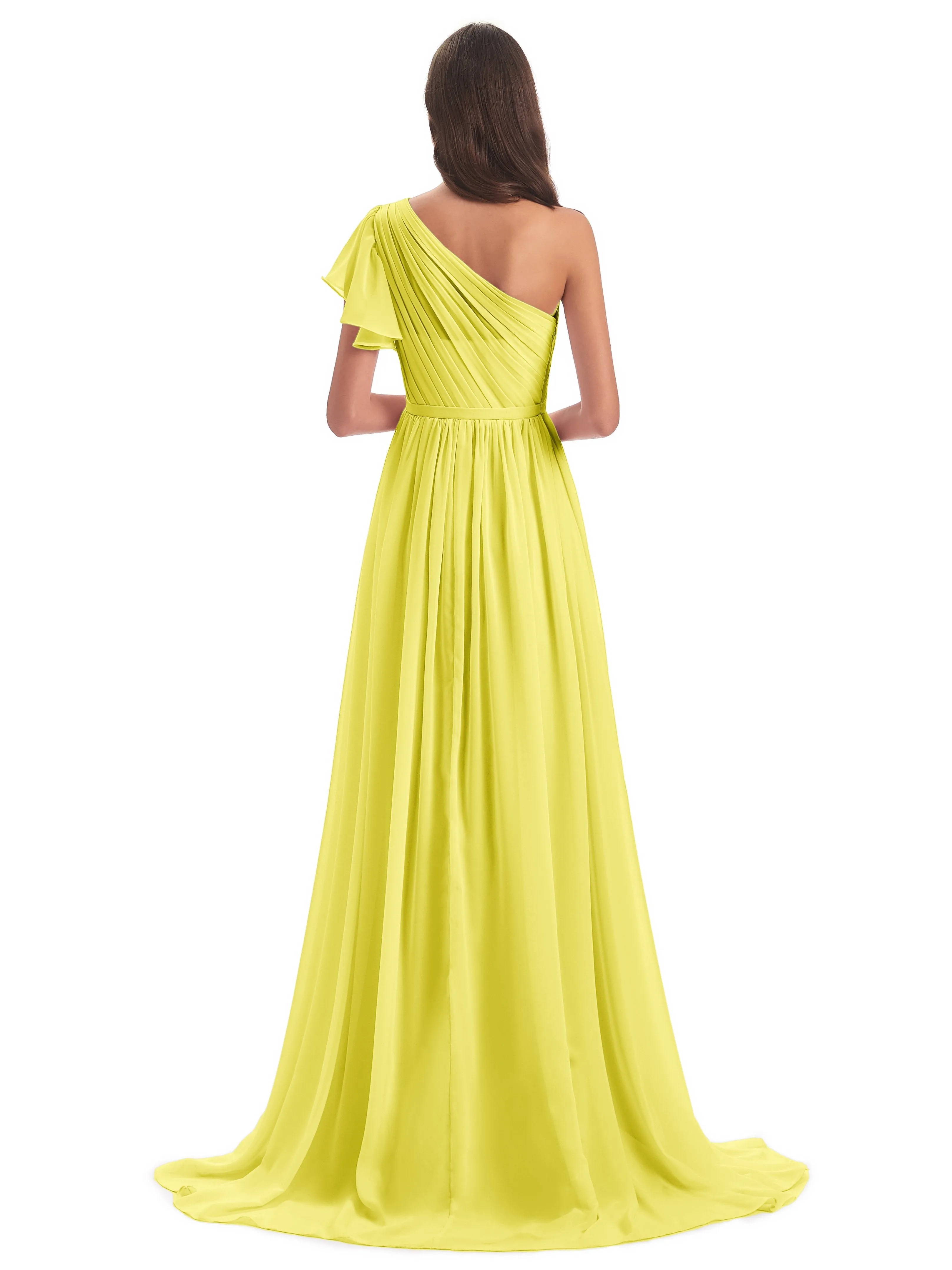 Gemma Vintage Sweep-Brush Train Long Mother of the Bride Dresses