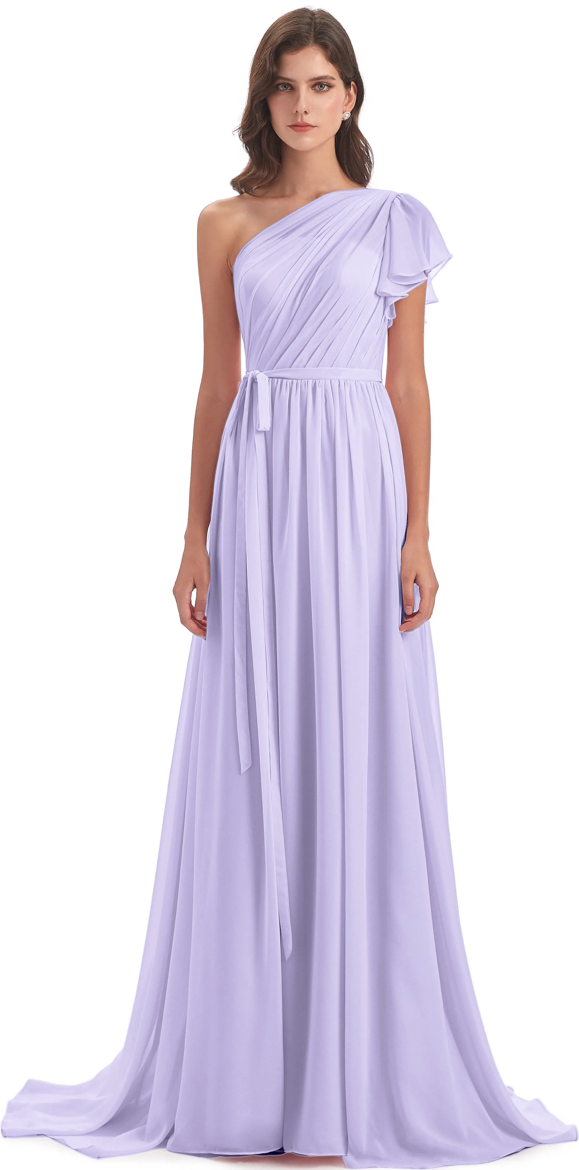 Gemma Vintage Sweep-Brush Train Long Mother of the Bride Dresses