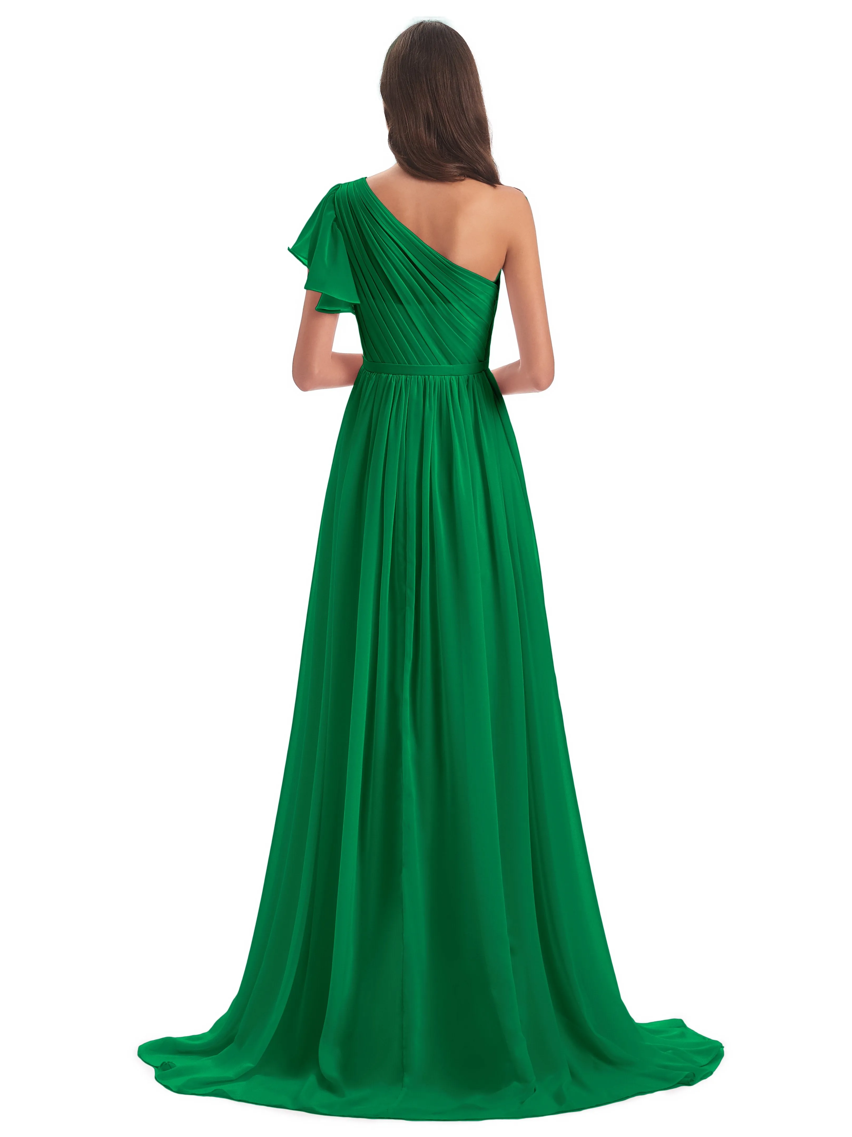 Gemma Vintage Sweep-Brush Train Long Mother of the Bride Dresses