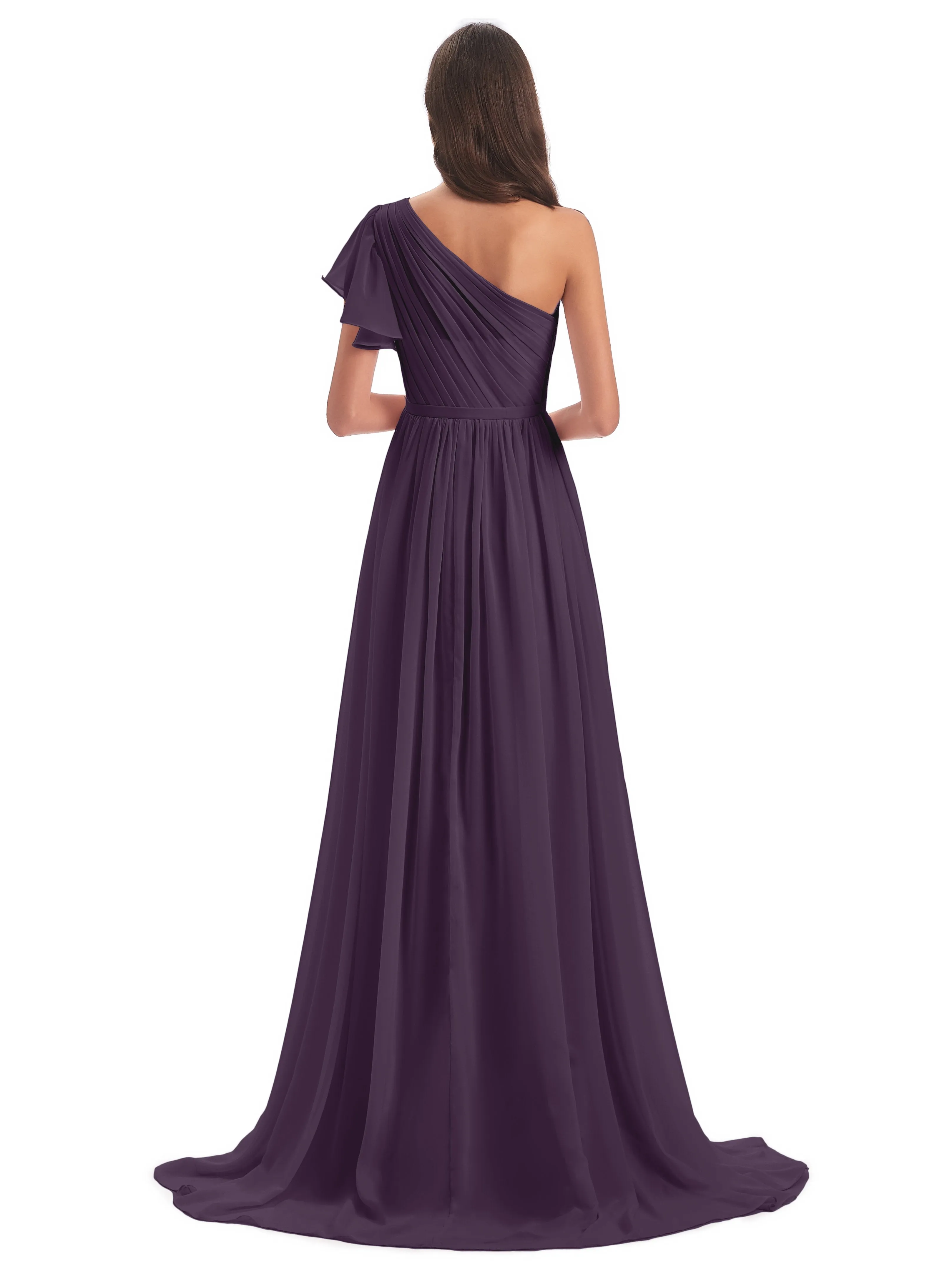Gemma Vintage Sweep-Brush Train Long Mother of the Bride Dresses