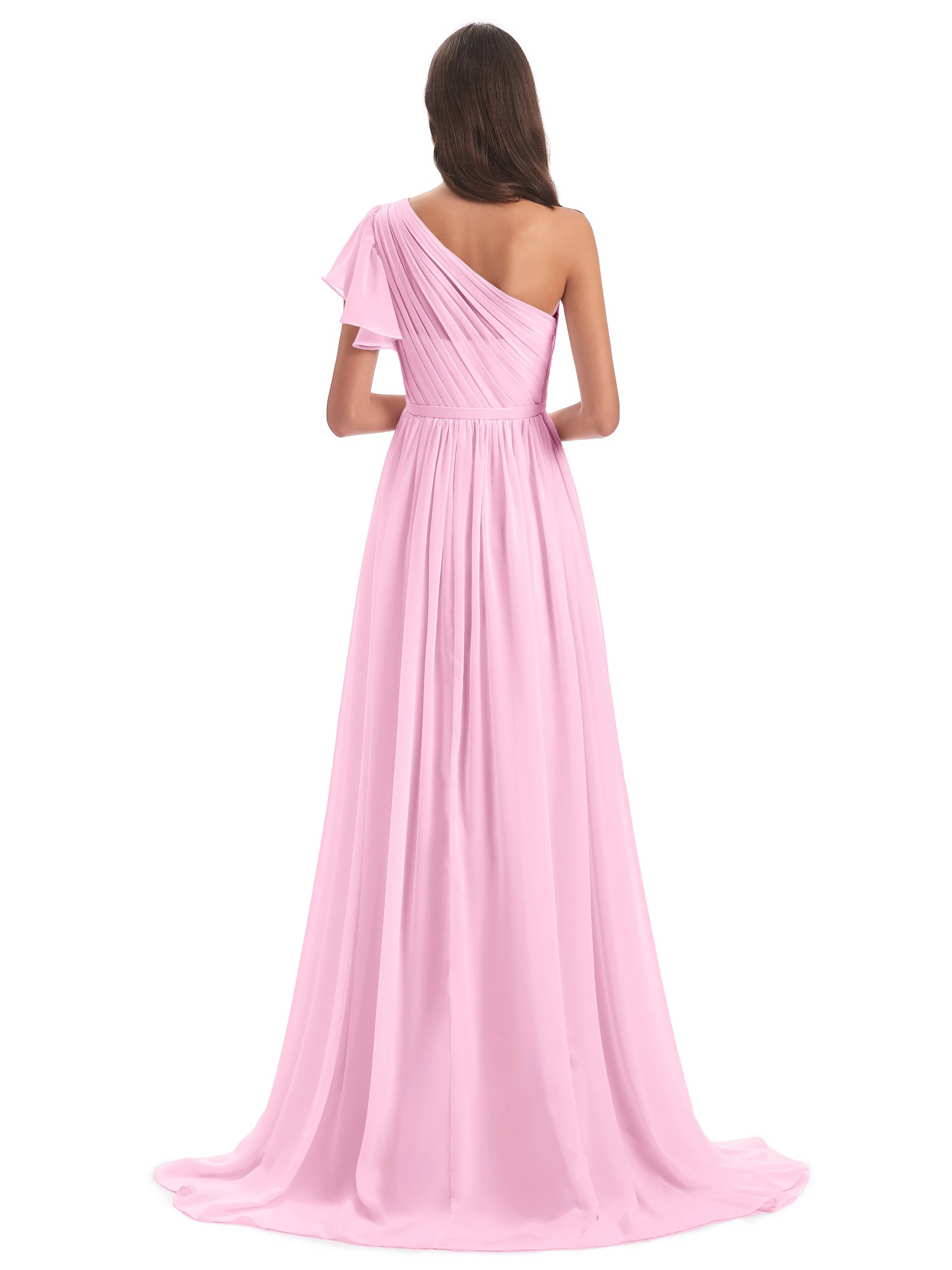 Gemma Vintage Sweep-Brush Train Long Mother of the Bride Dresses