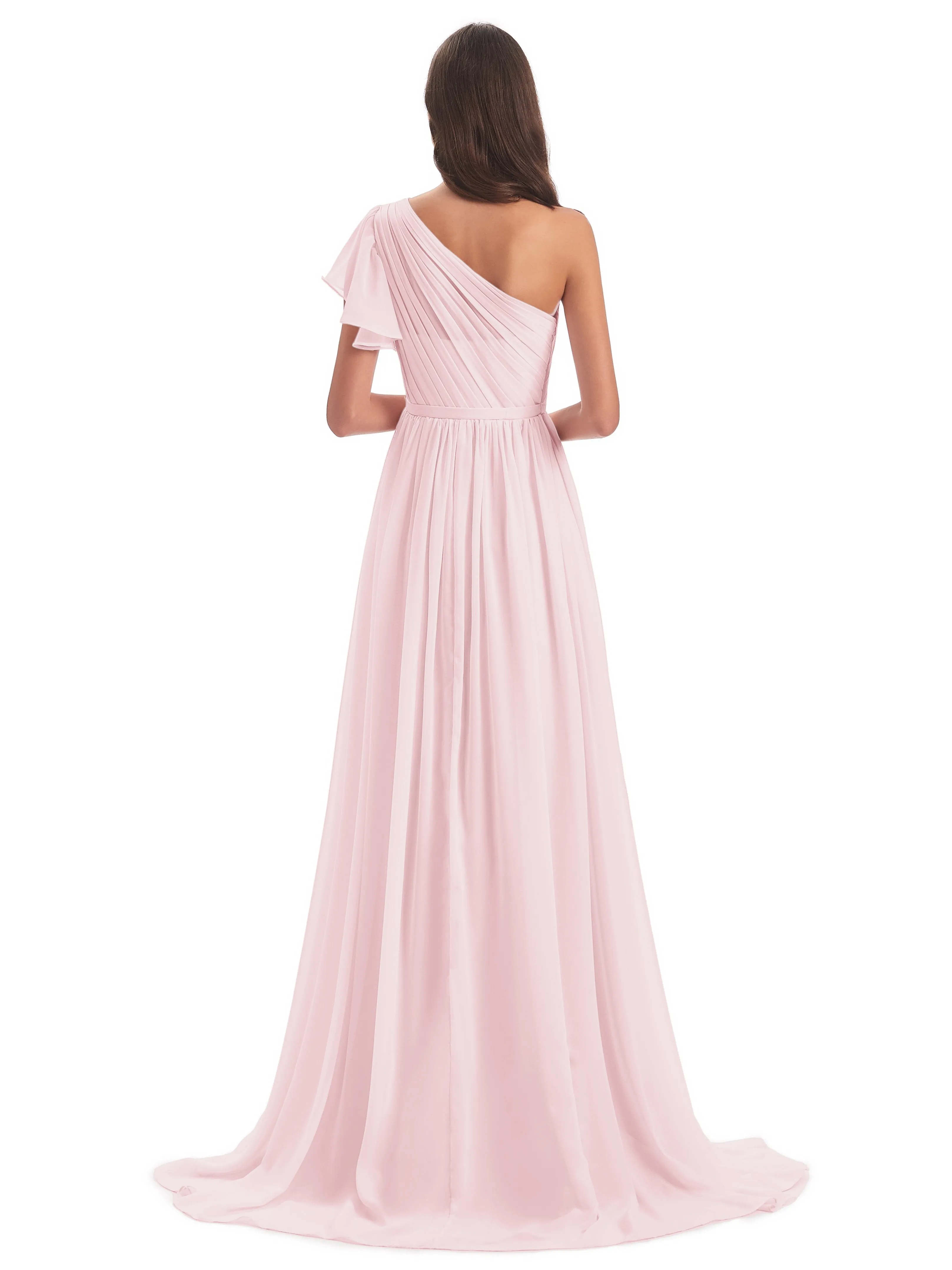 Gemma Vintage Sweep-Brush Train Long Mother of the Bride Dresses