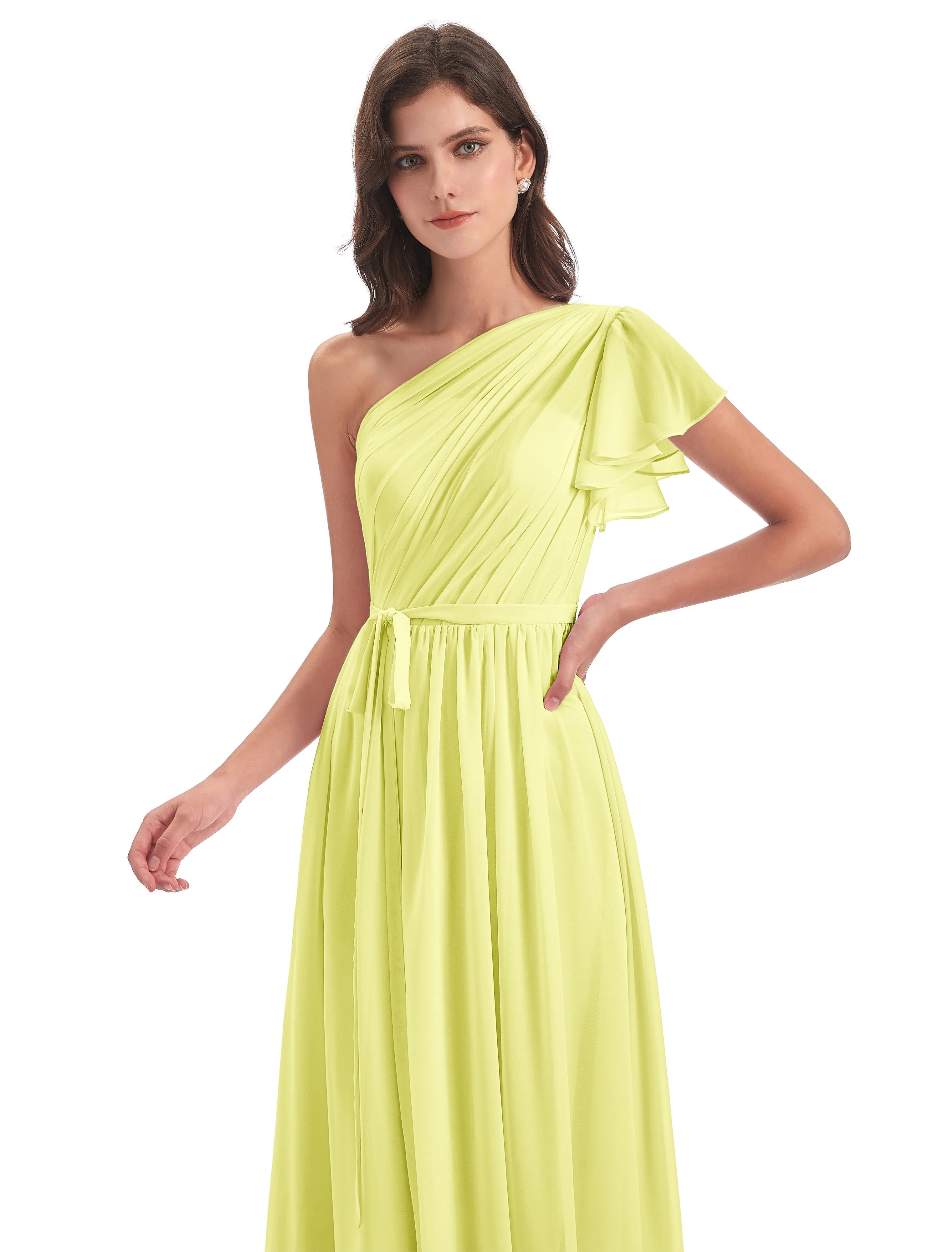 Gemma Vintage Sweep-Brush Train Long Mother of the Bride Dresses