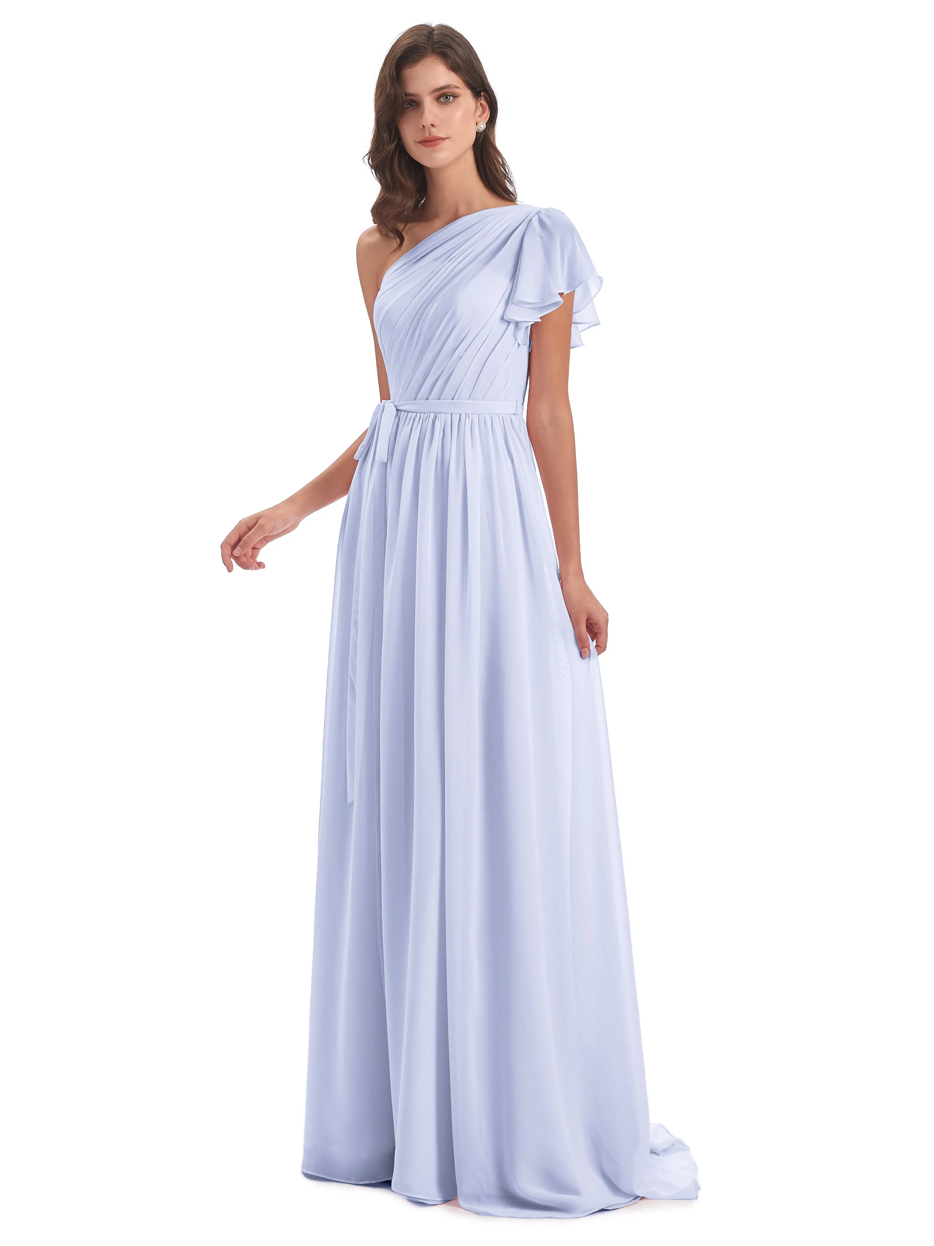 Gemma Vintage Sweep-Brush Train Long Mother of the Bride Dresses