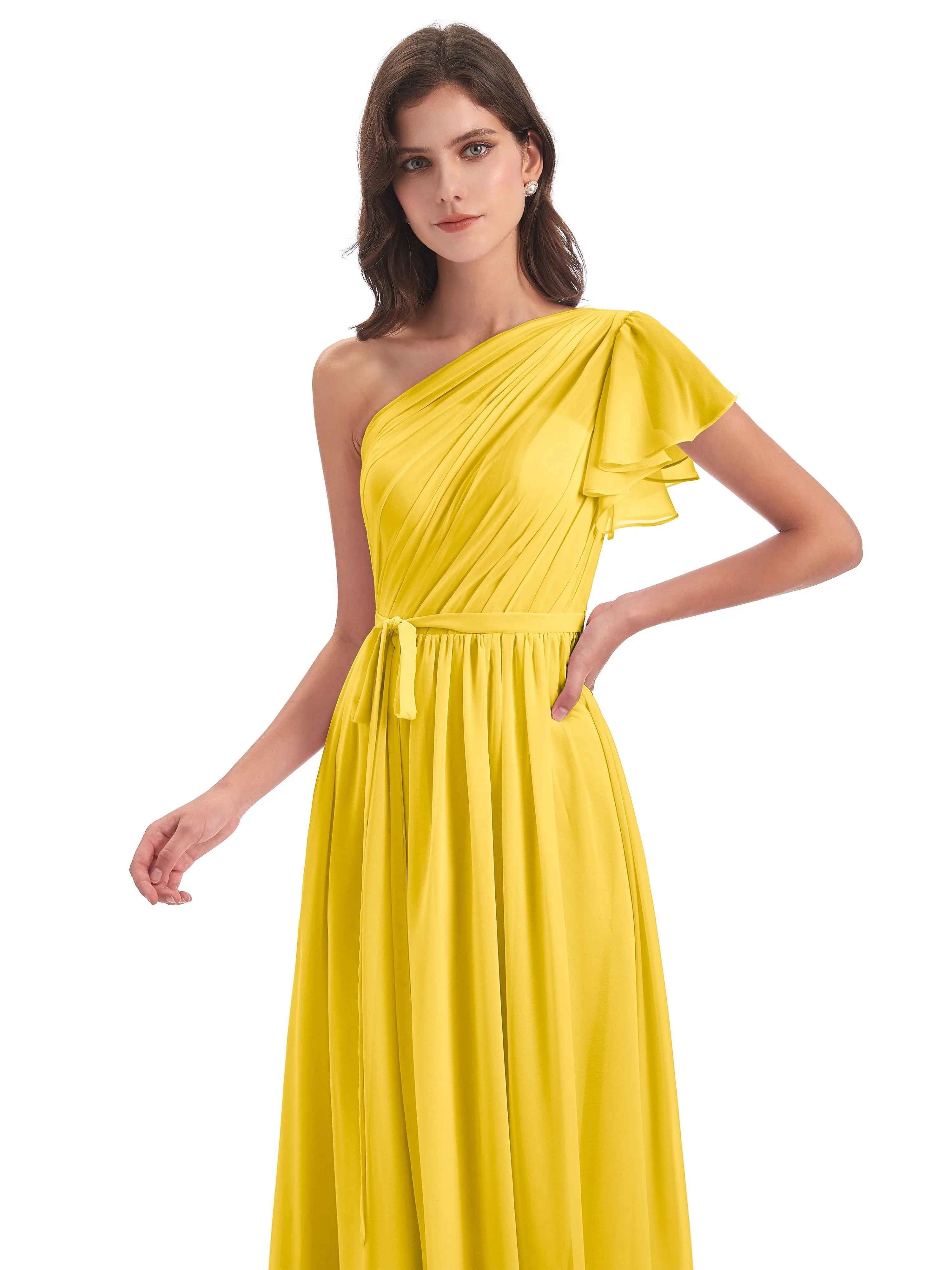 Gemma Vintage Sweep-Brush Train Long Mother of the Bride Dresses