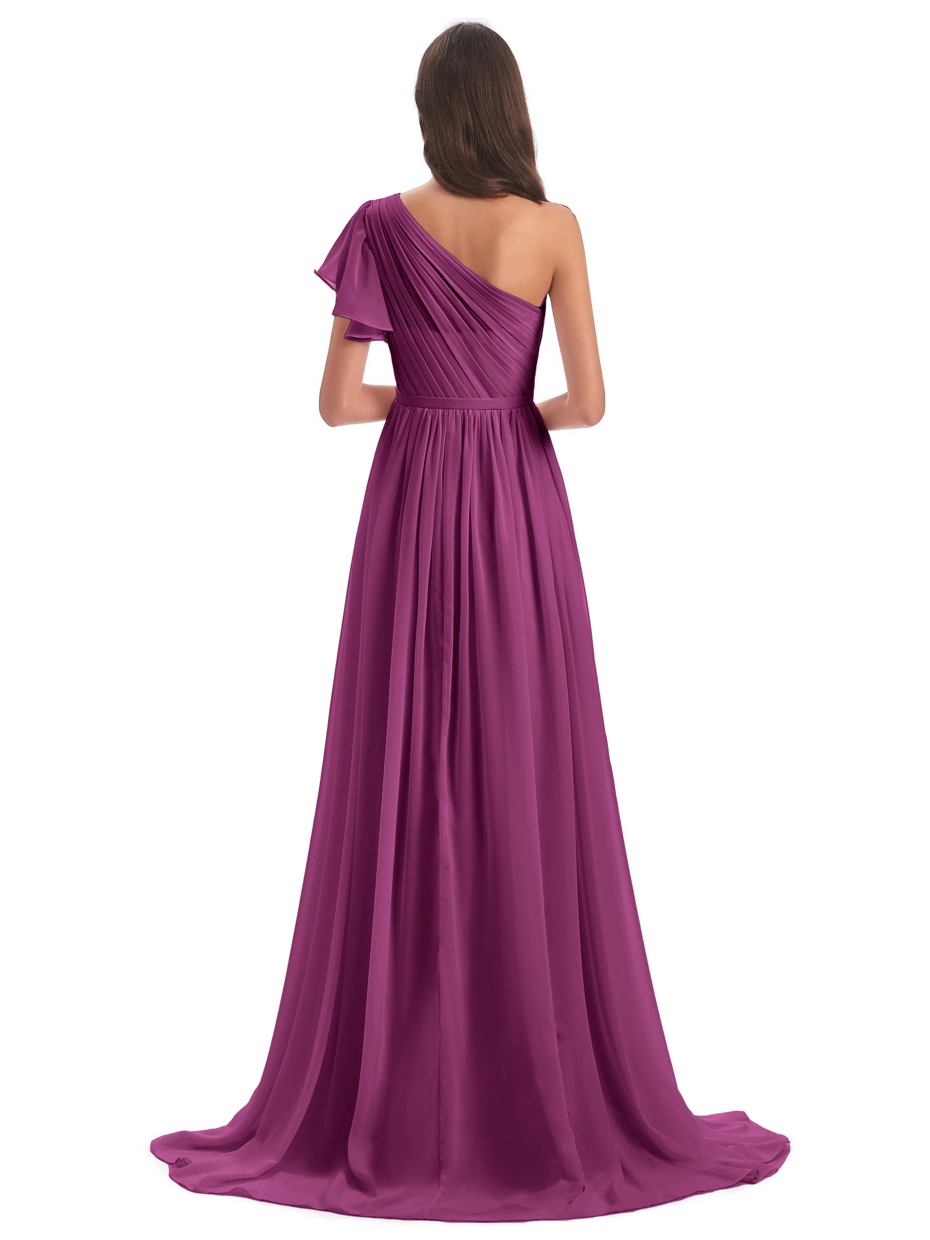 Gemma Vintage Sweep-Brush Train Long Mother of the Bride Dresses