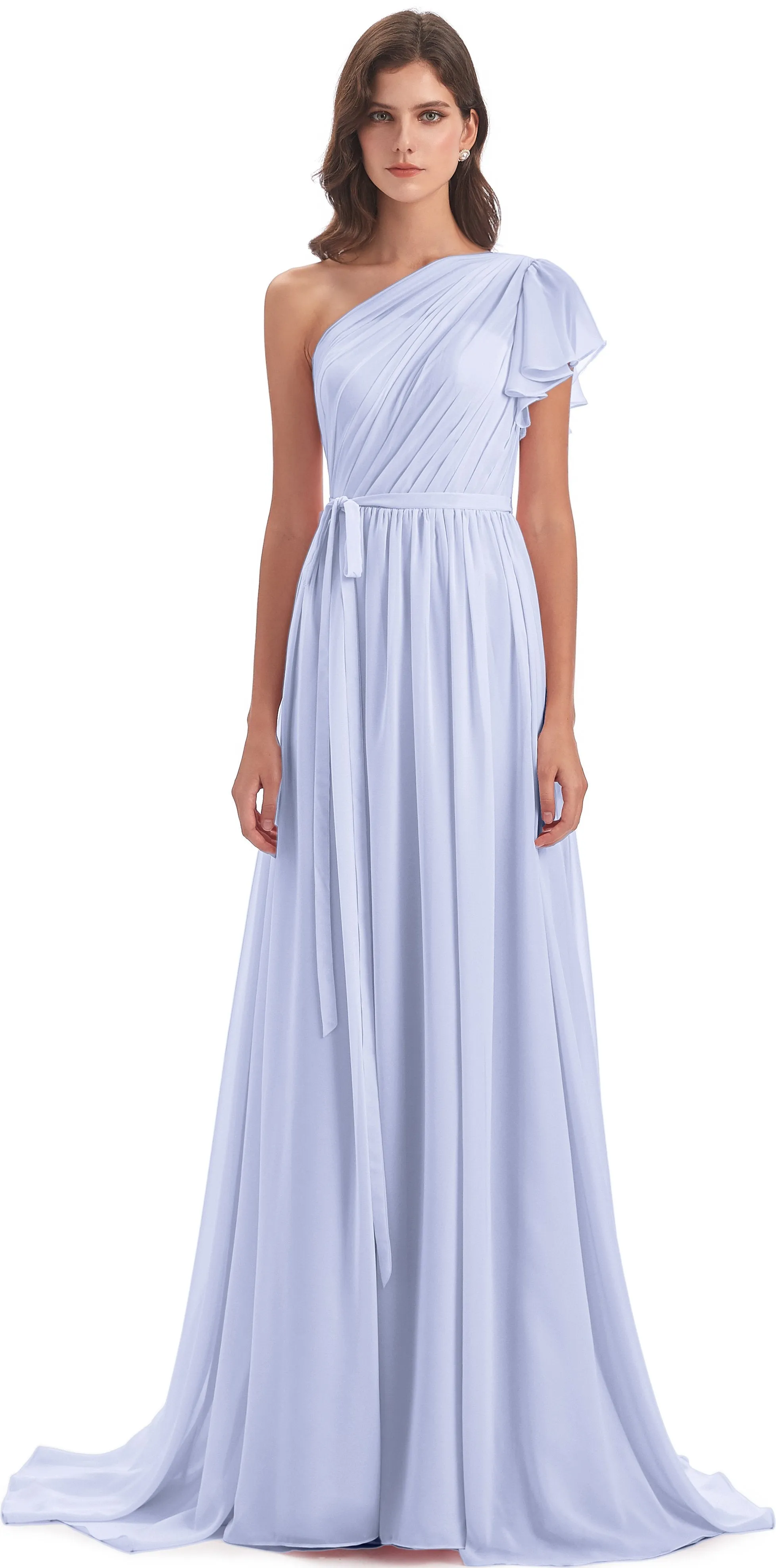 Gemma Vintage Sweep-Brush Train Long Mother of the Bride Dresses