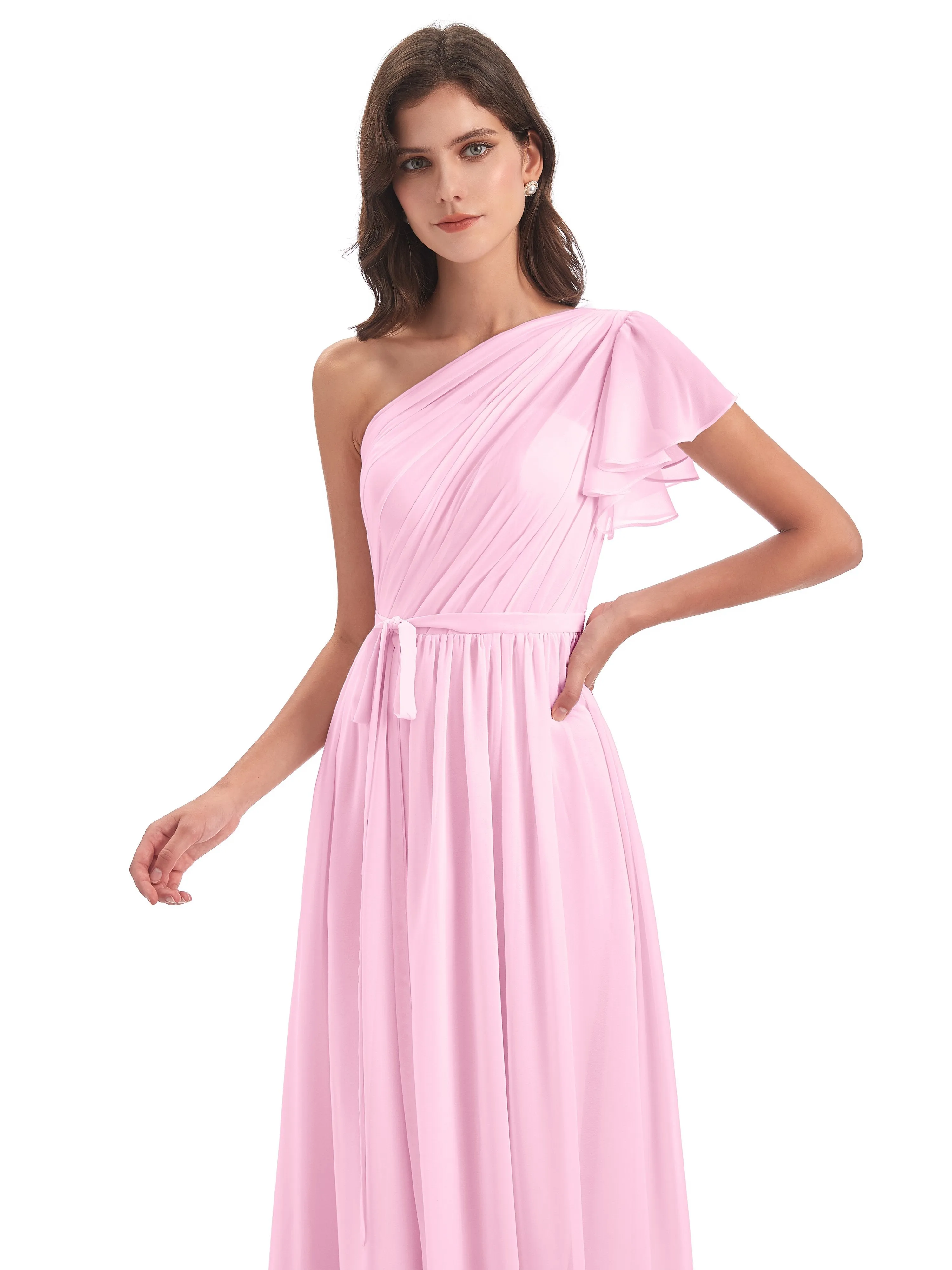 Gemma Vintage Sweep-Brush Train Long Mother of the Bride Dresses
