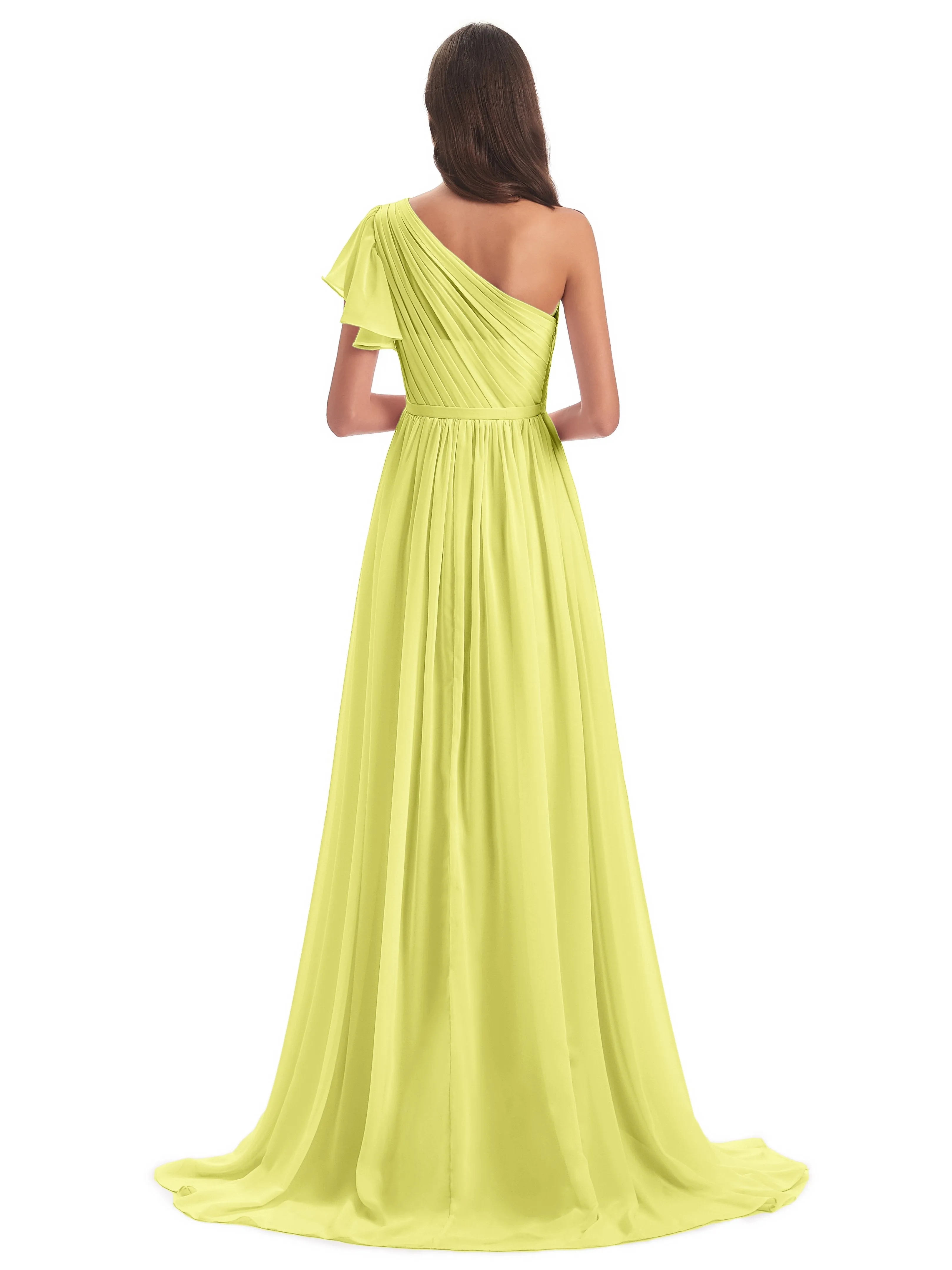 Gemma Vintage Sweep-Brush Train Long Mother of the Bride Dresses