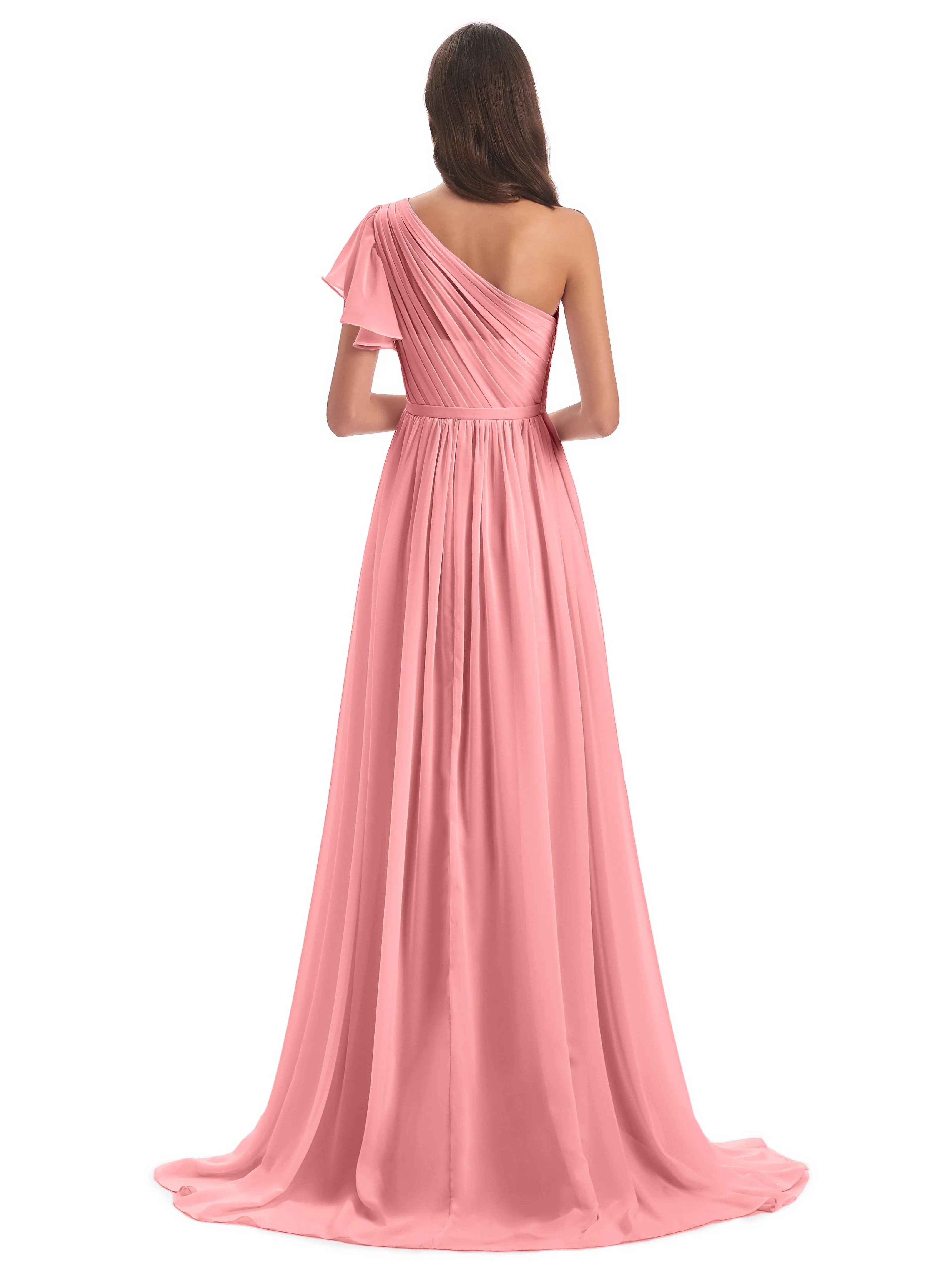 Gemma Vintage Sweep-Brush Train Long Mother of the Bride Dresses