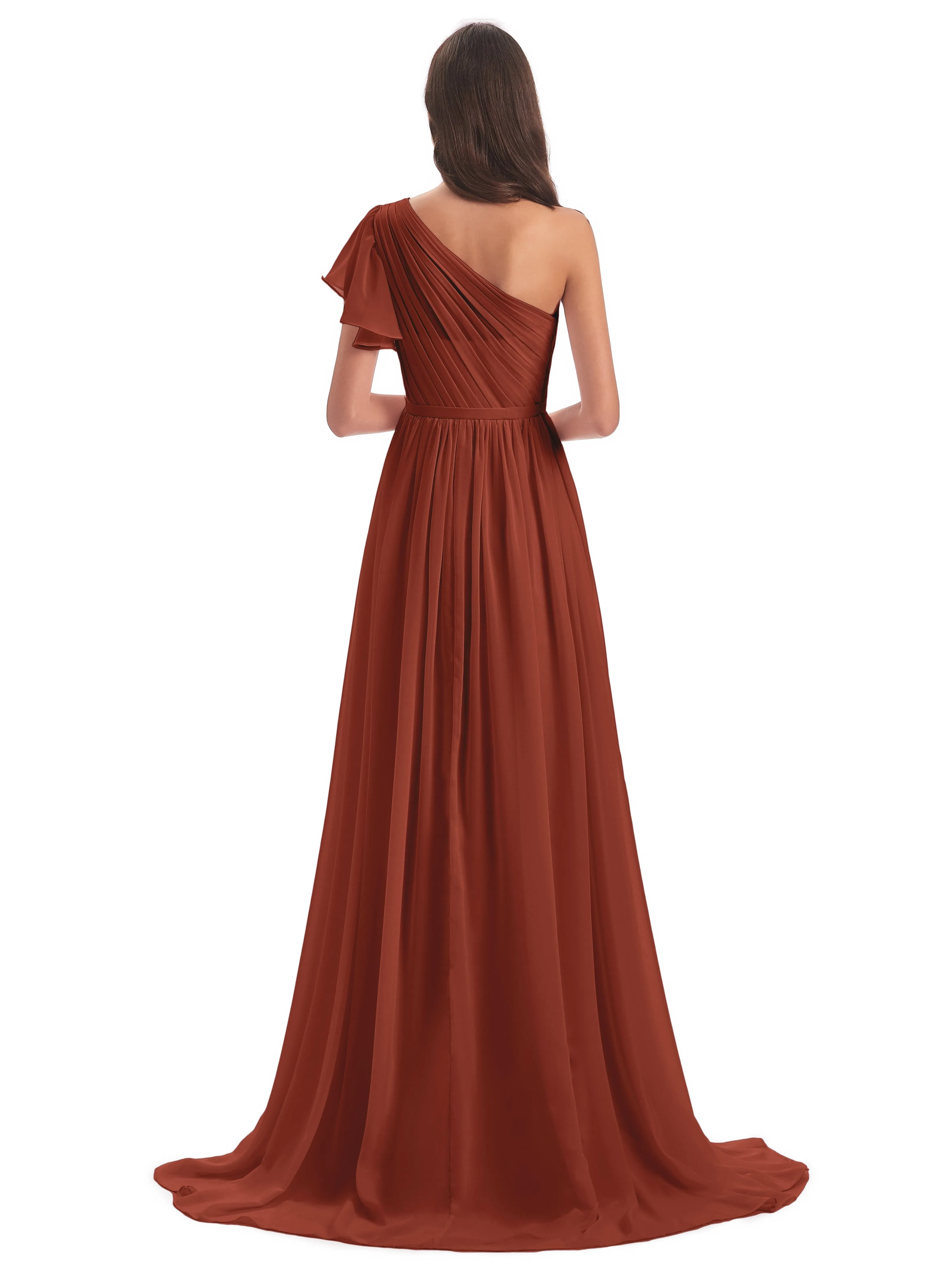 Gemma Vintage Sweep-Brush Train Long Mother of the Bride Dresses