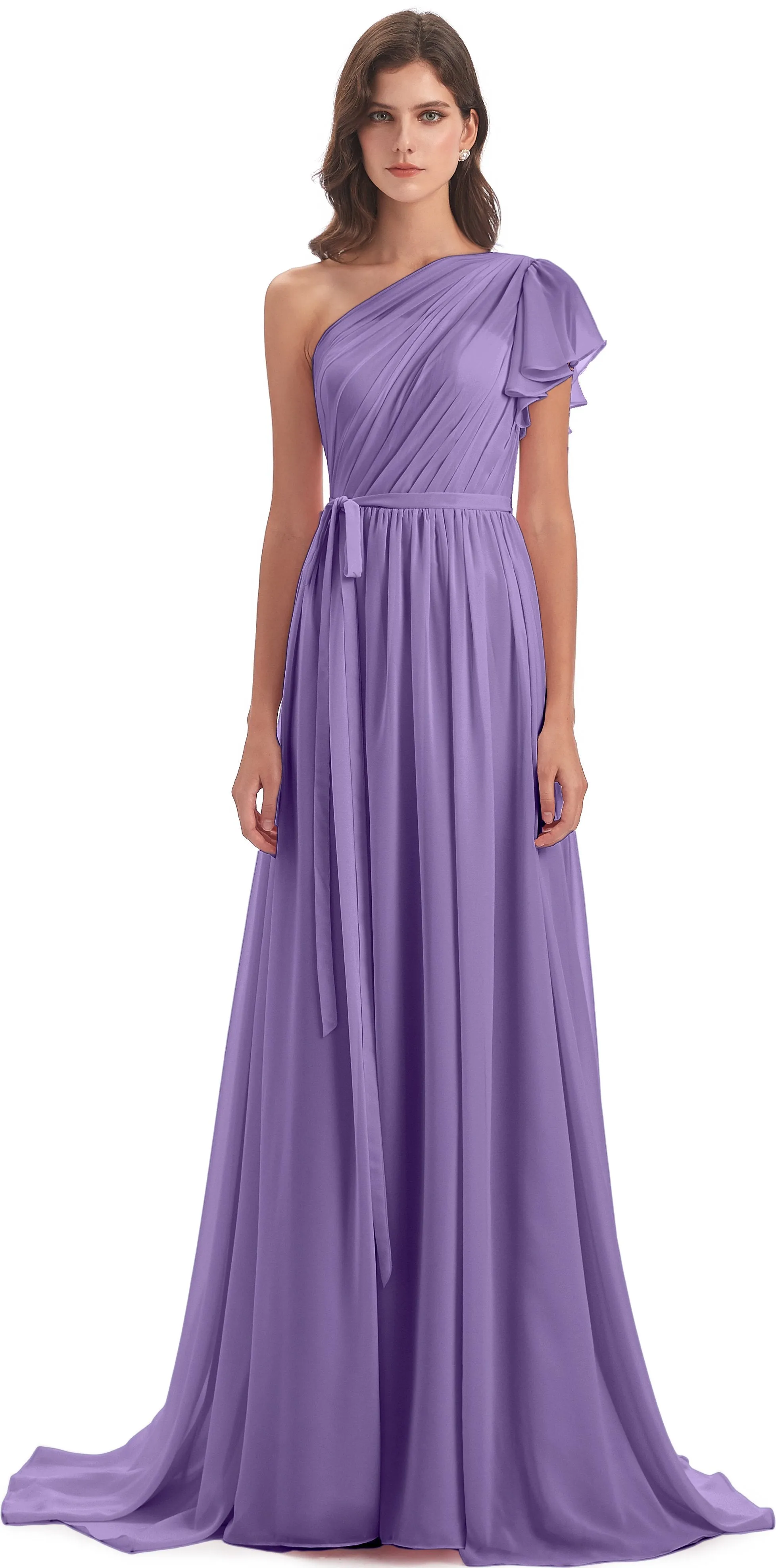 Gemma Vintage Sweep-Brush Train Long Mother of the Bride Dresses