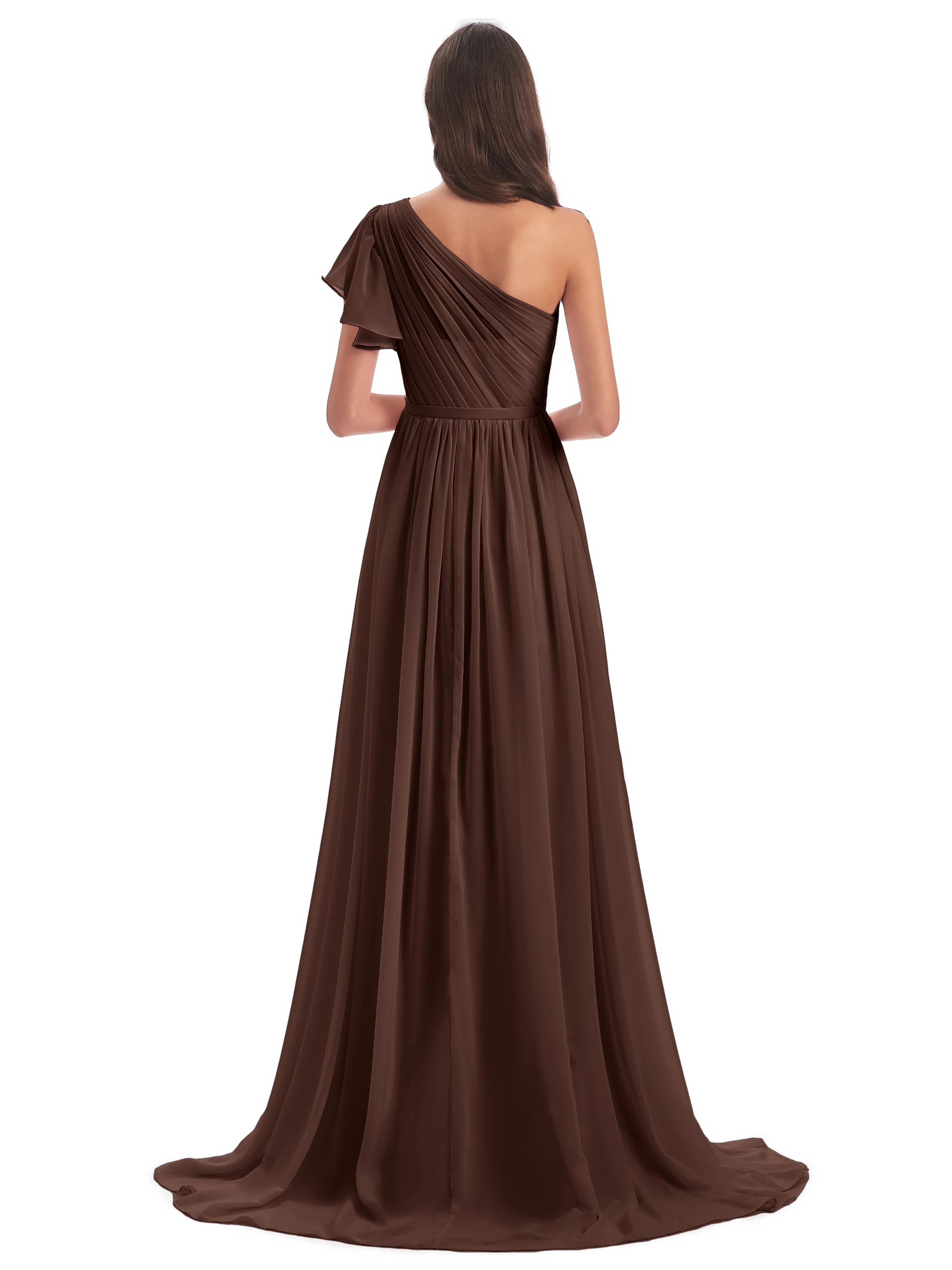 Gemma Vintage Sweep-Brush Train Long Mother of the Bride Dresses