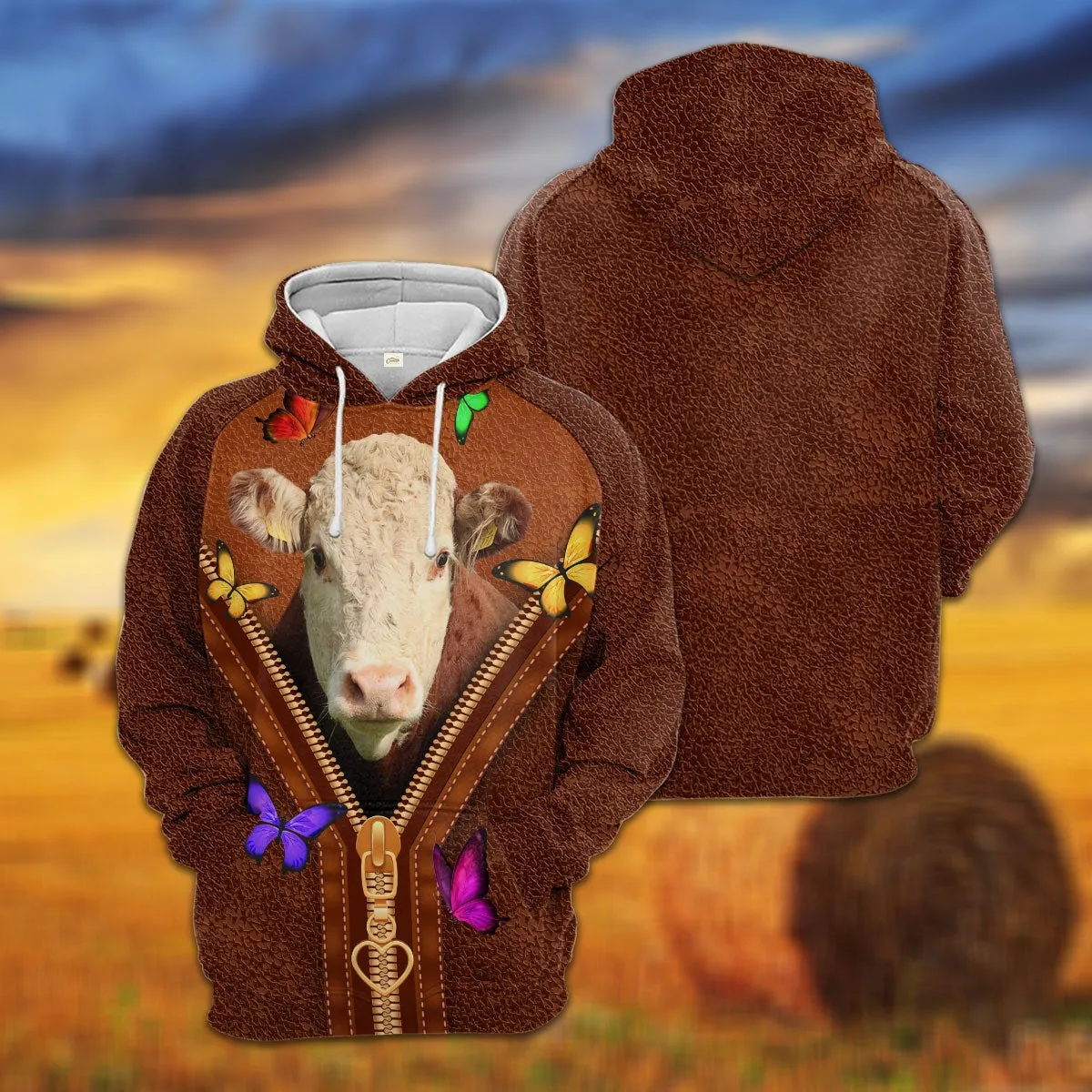 Hereford Zipper Sewing To Leather Hoodie