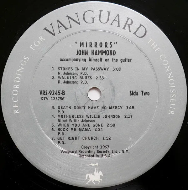 John Hammond* - Mirrors (LP, Album, Mono) (VG)