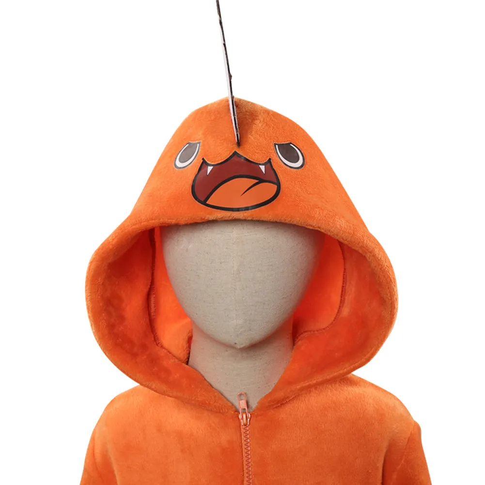 kids children Chainsaw Man-Pochita Cosplay Costume Jumpsuit Pajamas Sleepwear Halloween Carnival Suit