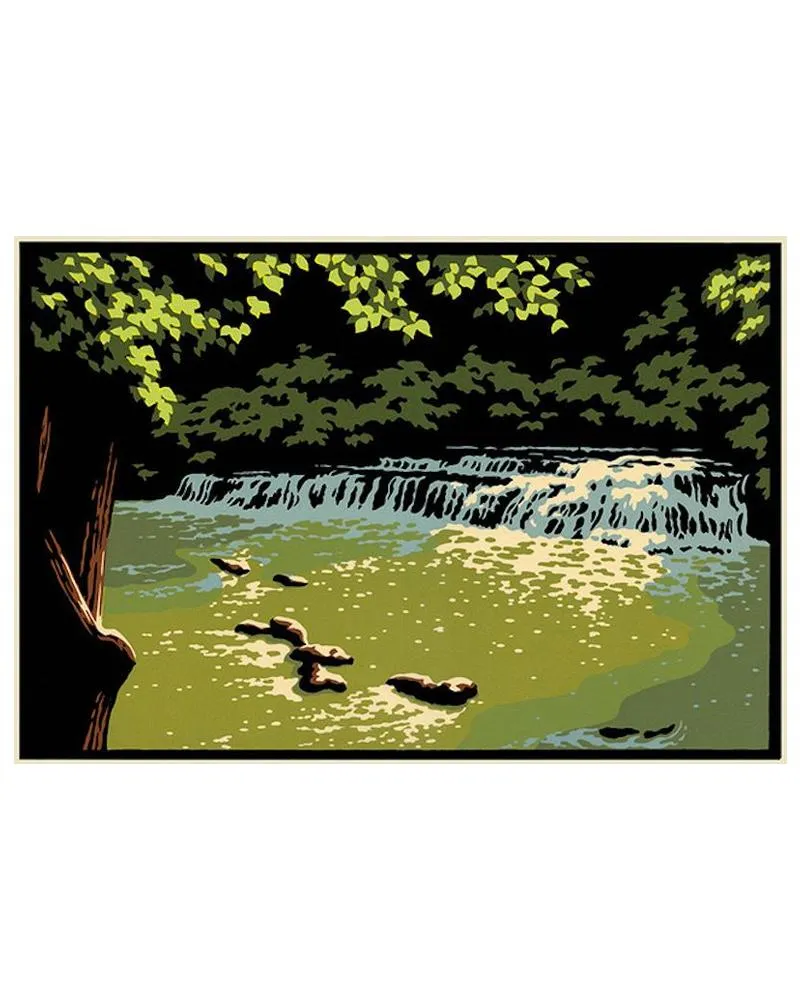 Laura Wilder Sunlit Stream Limited Edition Matted Framed Giclée Print