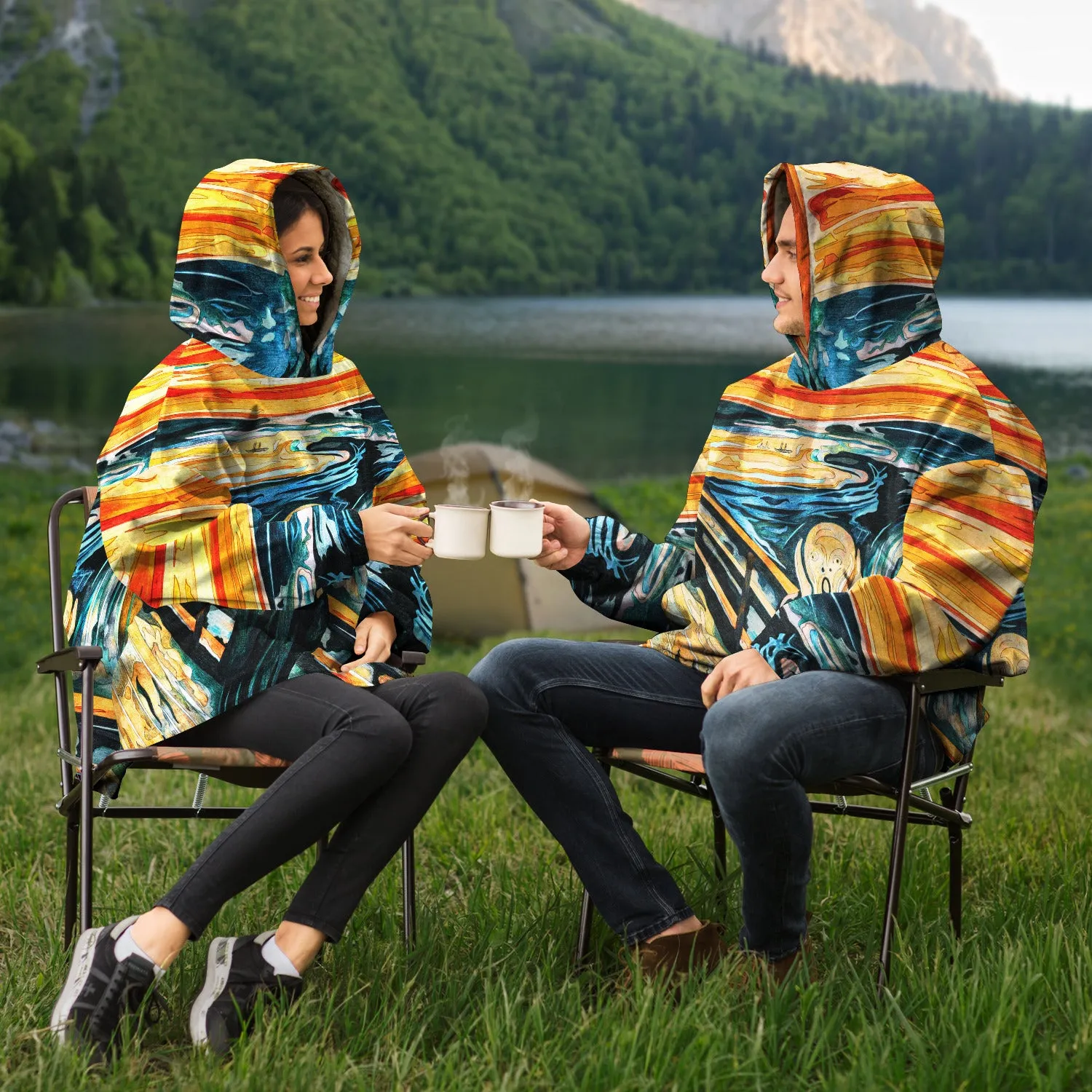 Microfleece Snug Hoodie Wearable Blanket The Scream