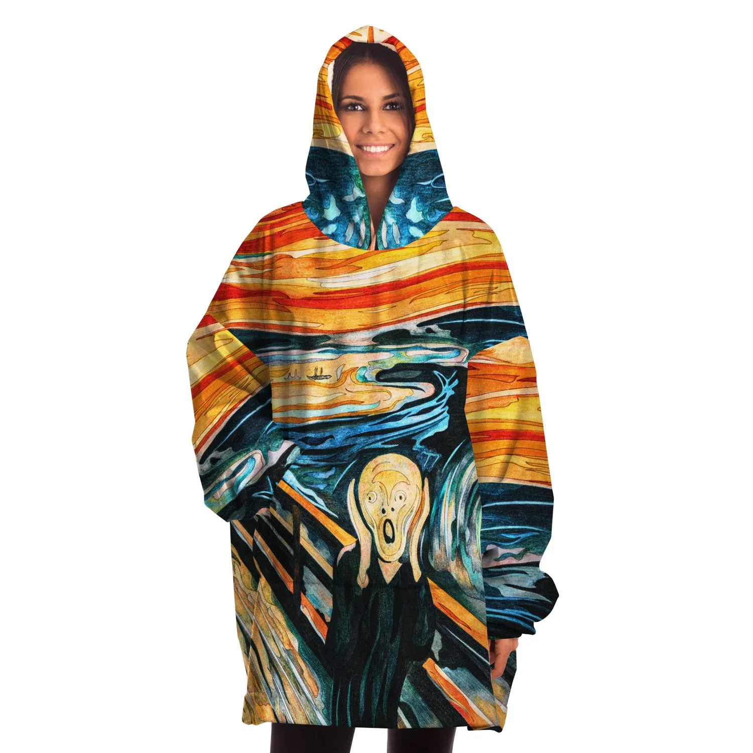 Microfleece Snug Hoodie Wearable Blanket The Scream