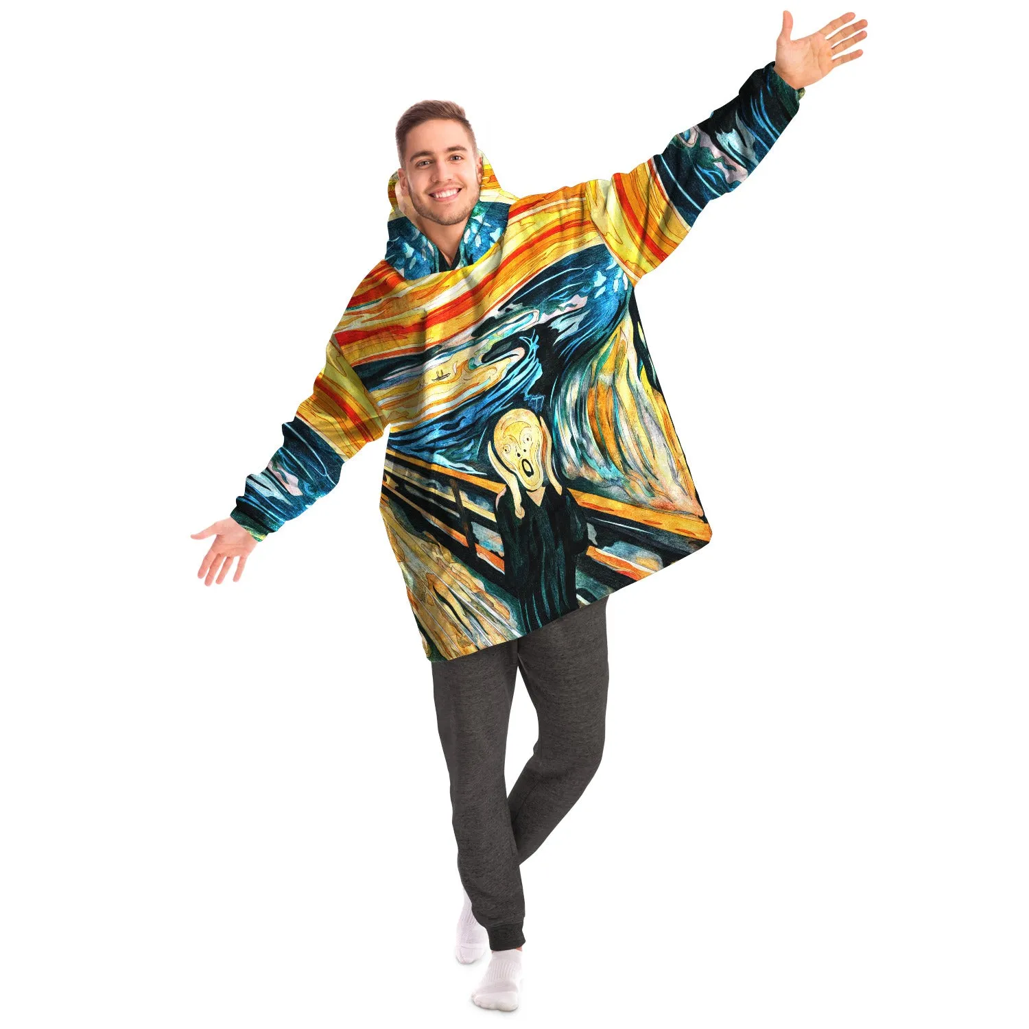 Microfleece Snug Hoodie Wearable Blanket The Scream