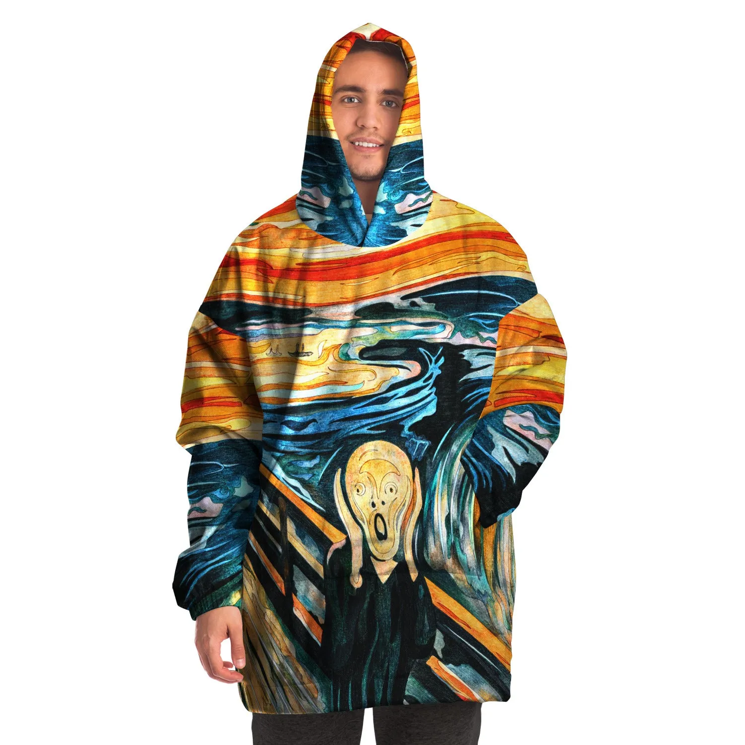 Microfleece Snug Hoodie Wearable Blanket The Scream