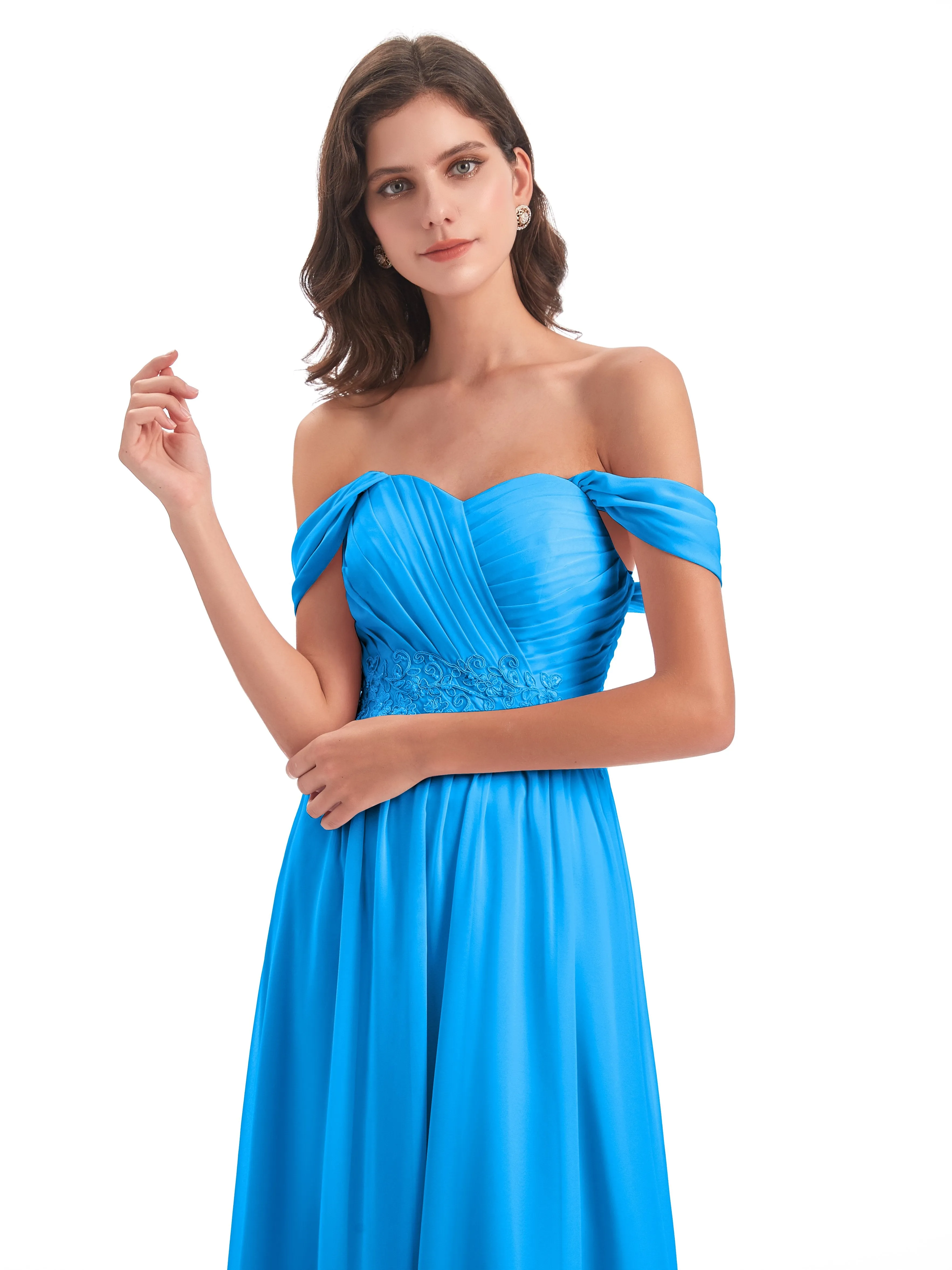 Mollie Sexy Chiffon Off The Shoulder Bridesmaid Dresses
