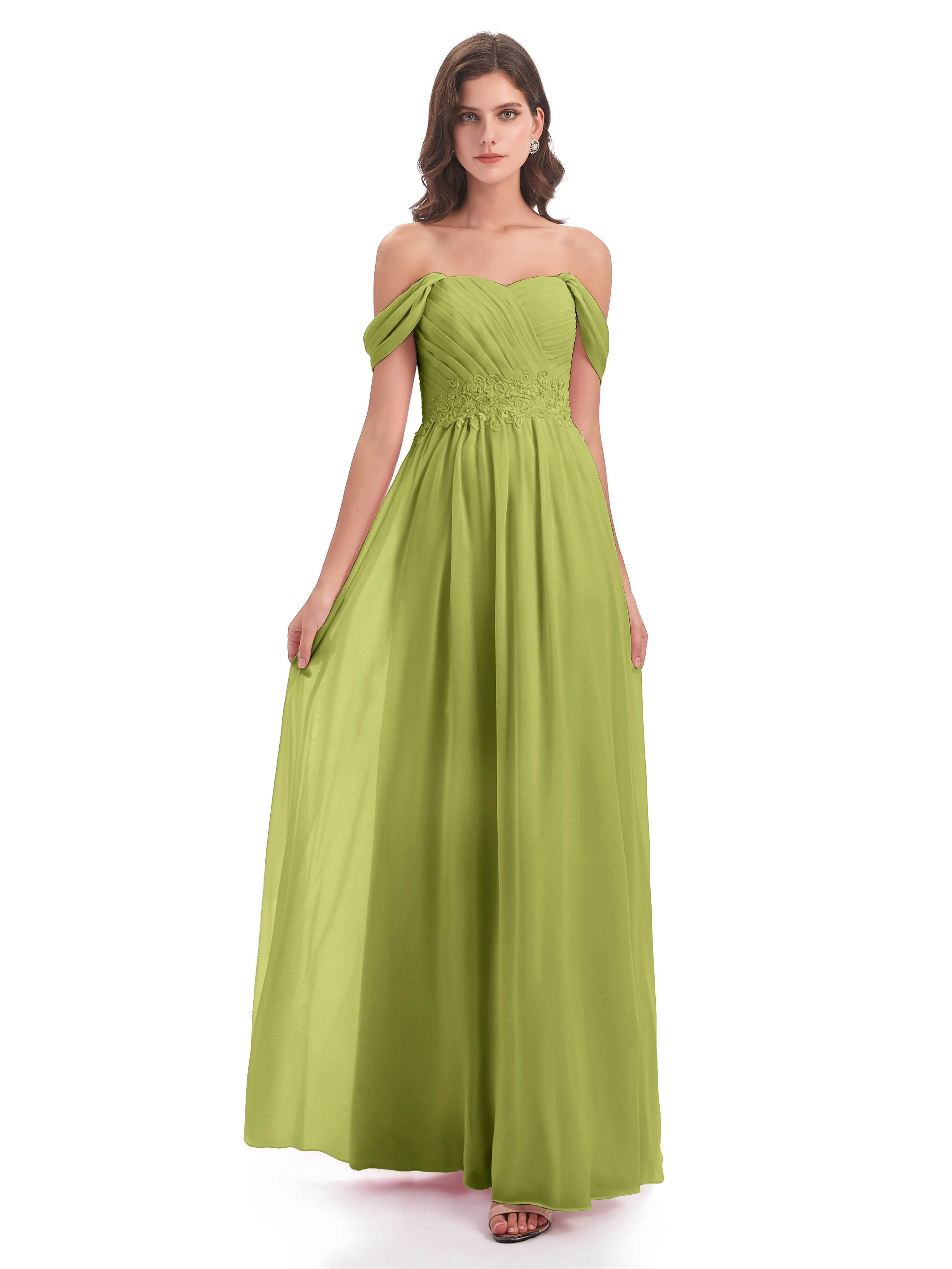 Mollie Sexy Chiffon Off The Shoulder Bridesmaid Dresses