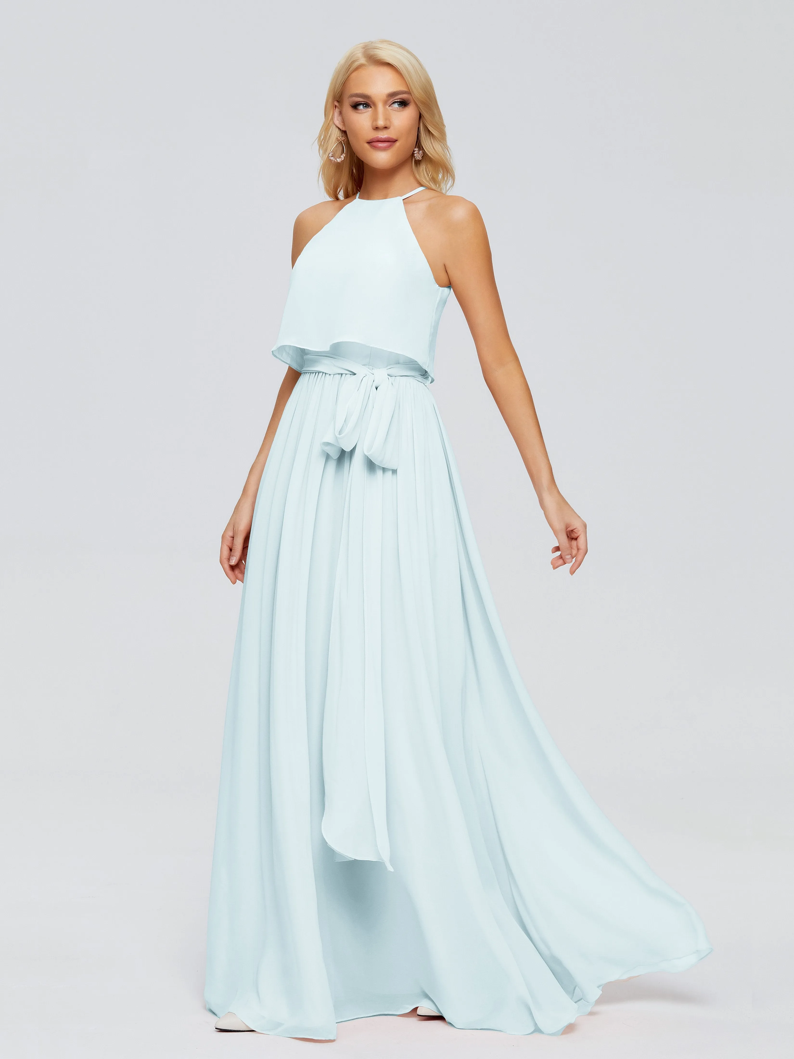 Nadey Casual Halter Chiffon Bridesmaid Dresses