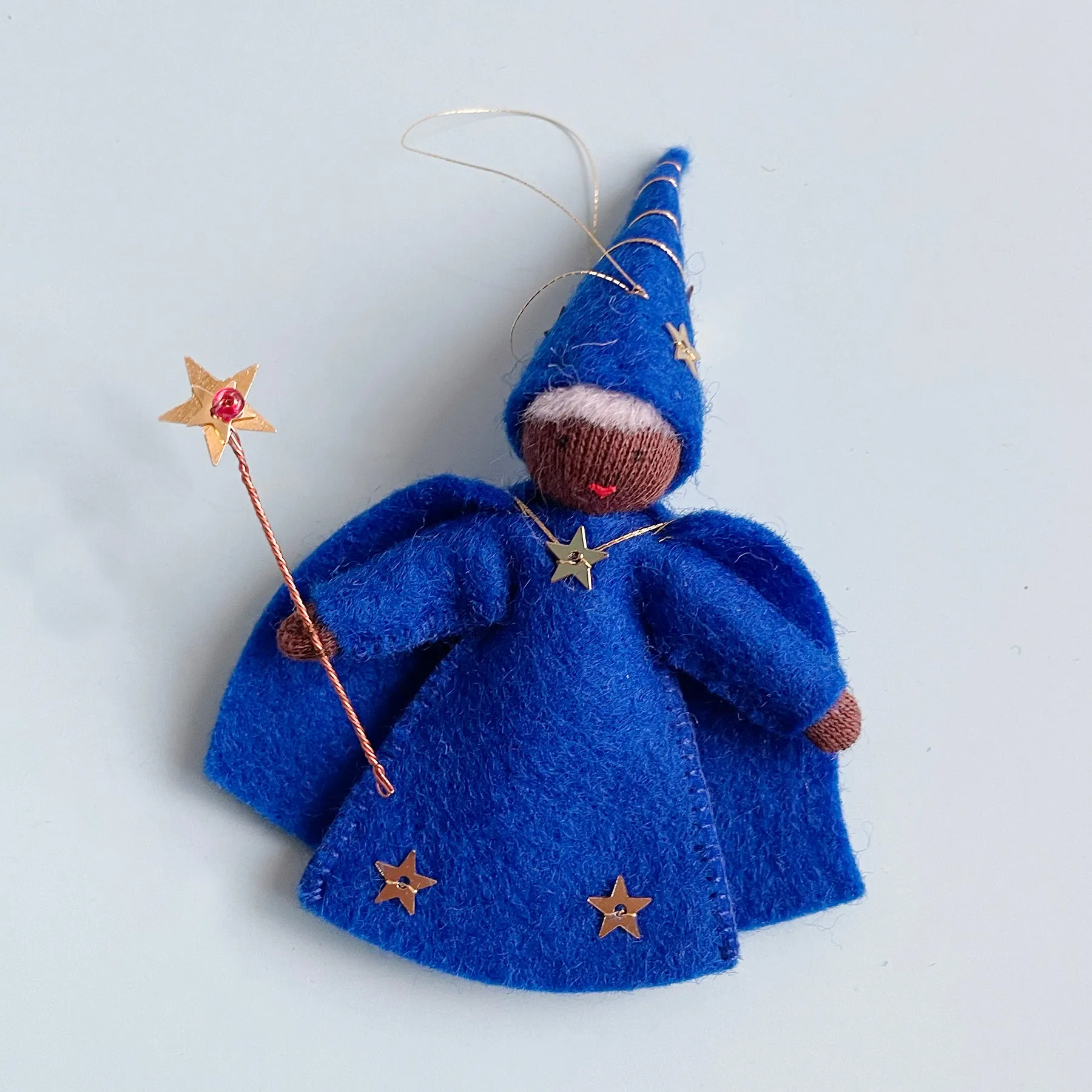 Night Sky Wizard Felt Fairy Ornament