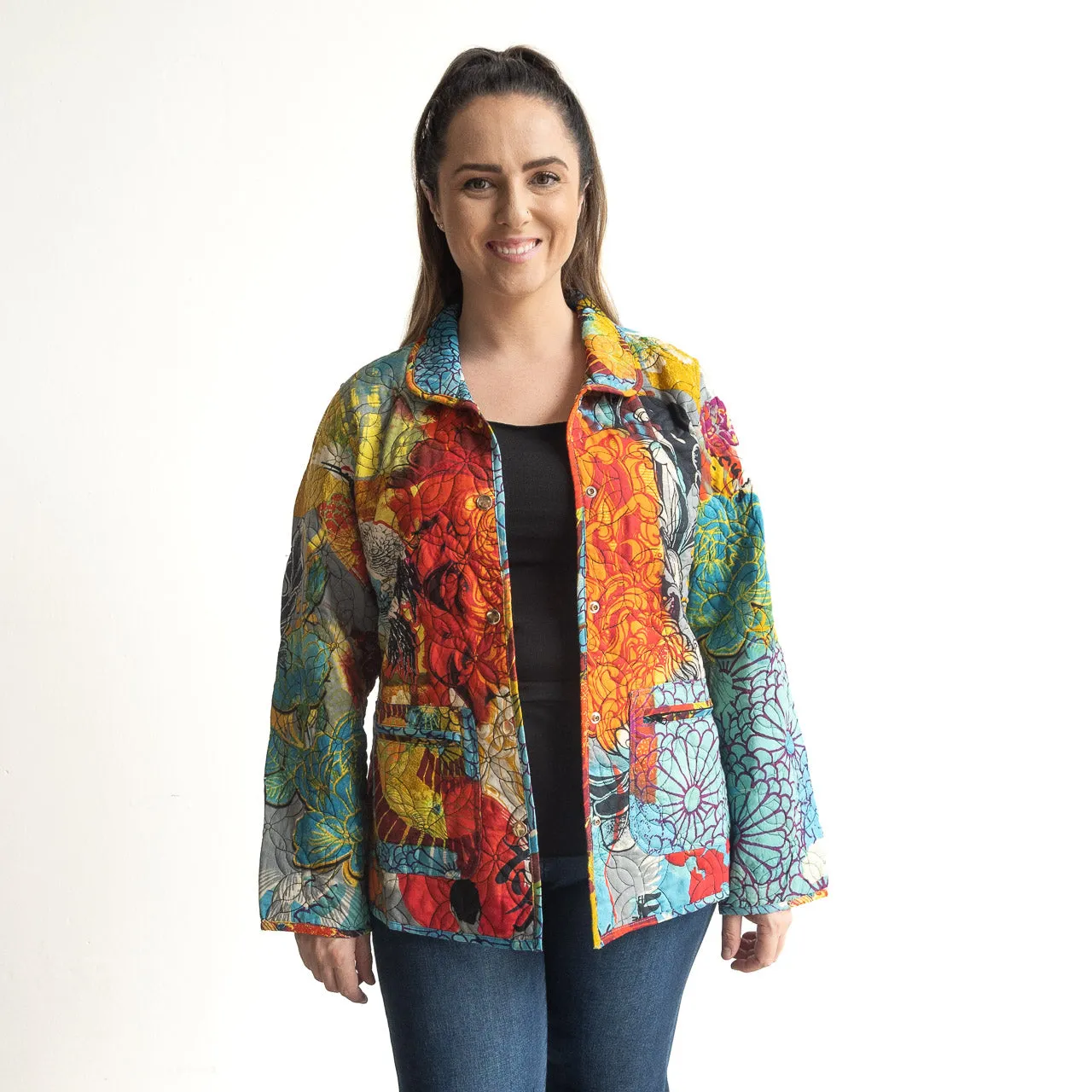 Reversible Quilted Coat by Orientique Australia - Billie Jean - 62713