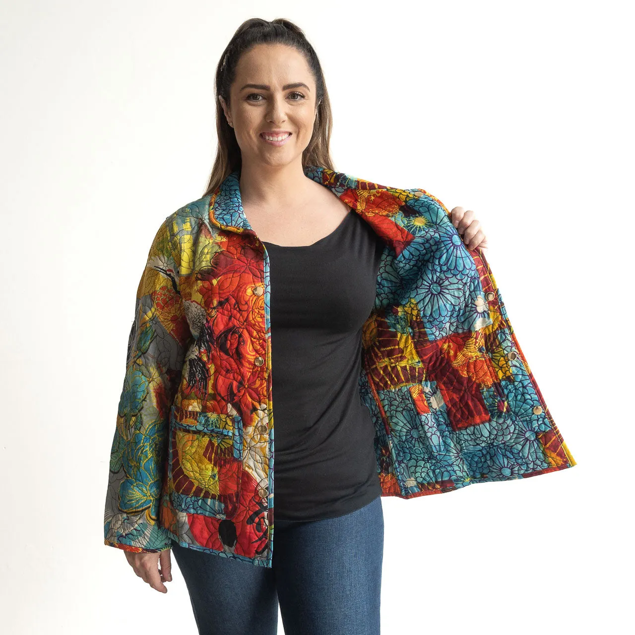 Reversible Quilted Coat by Orientique Australia - Billie Jean - 62713