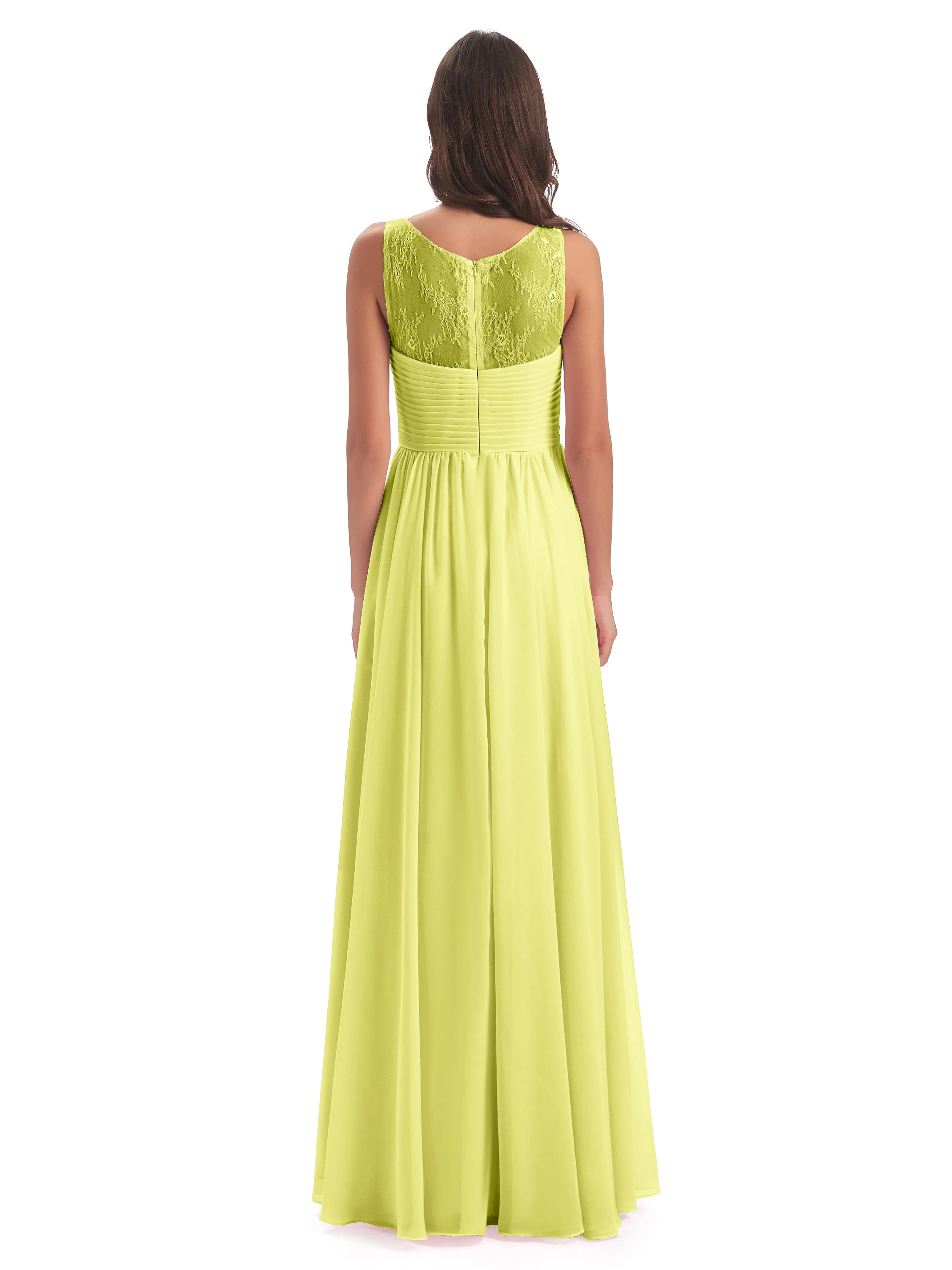 Robyn Magic Lace/Chiffon Illusion Long Bridesmaid Dresses