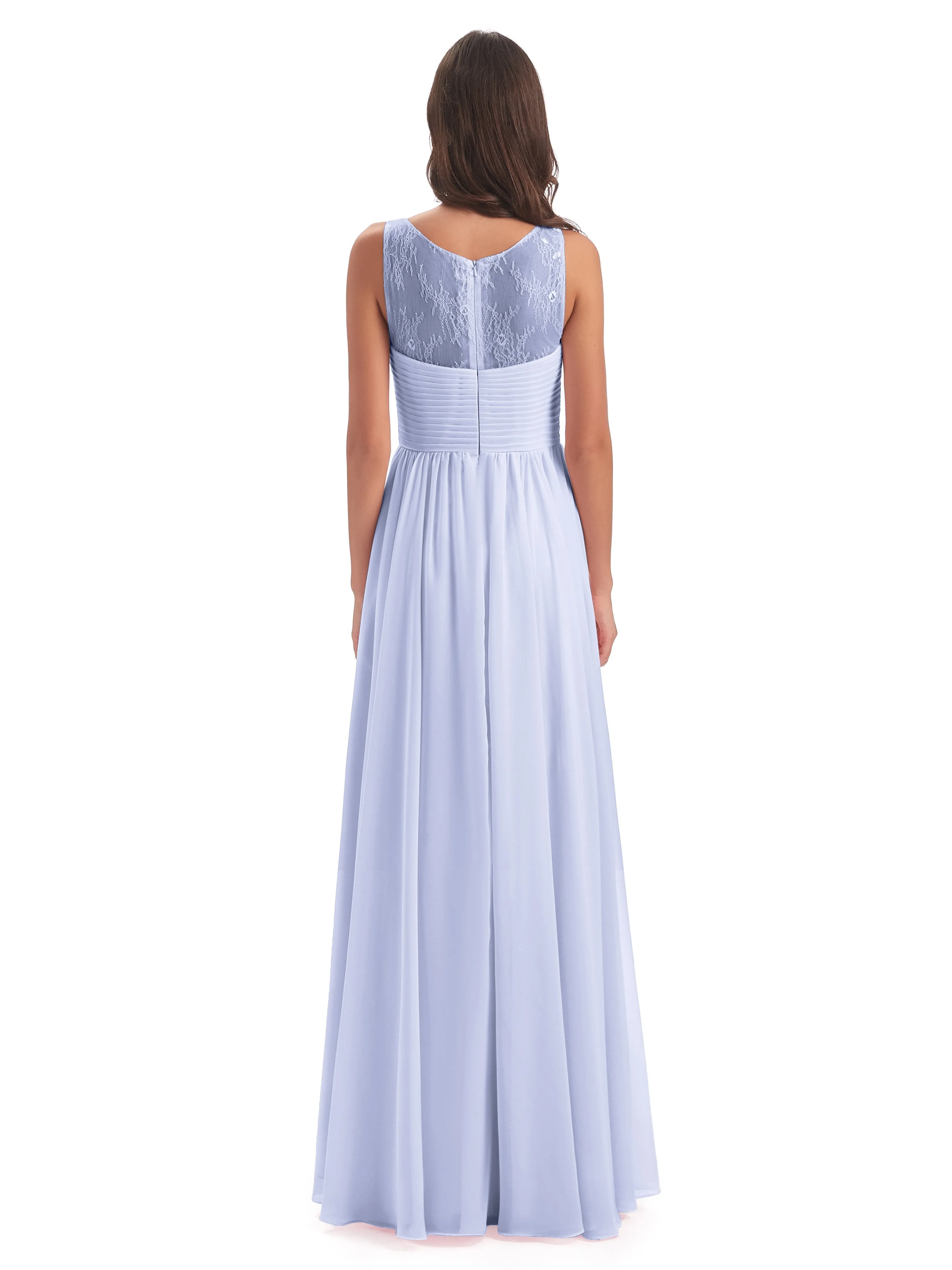 Robyn Magic Lace/Chiffon Illusion Long Bridesmaid Dresses