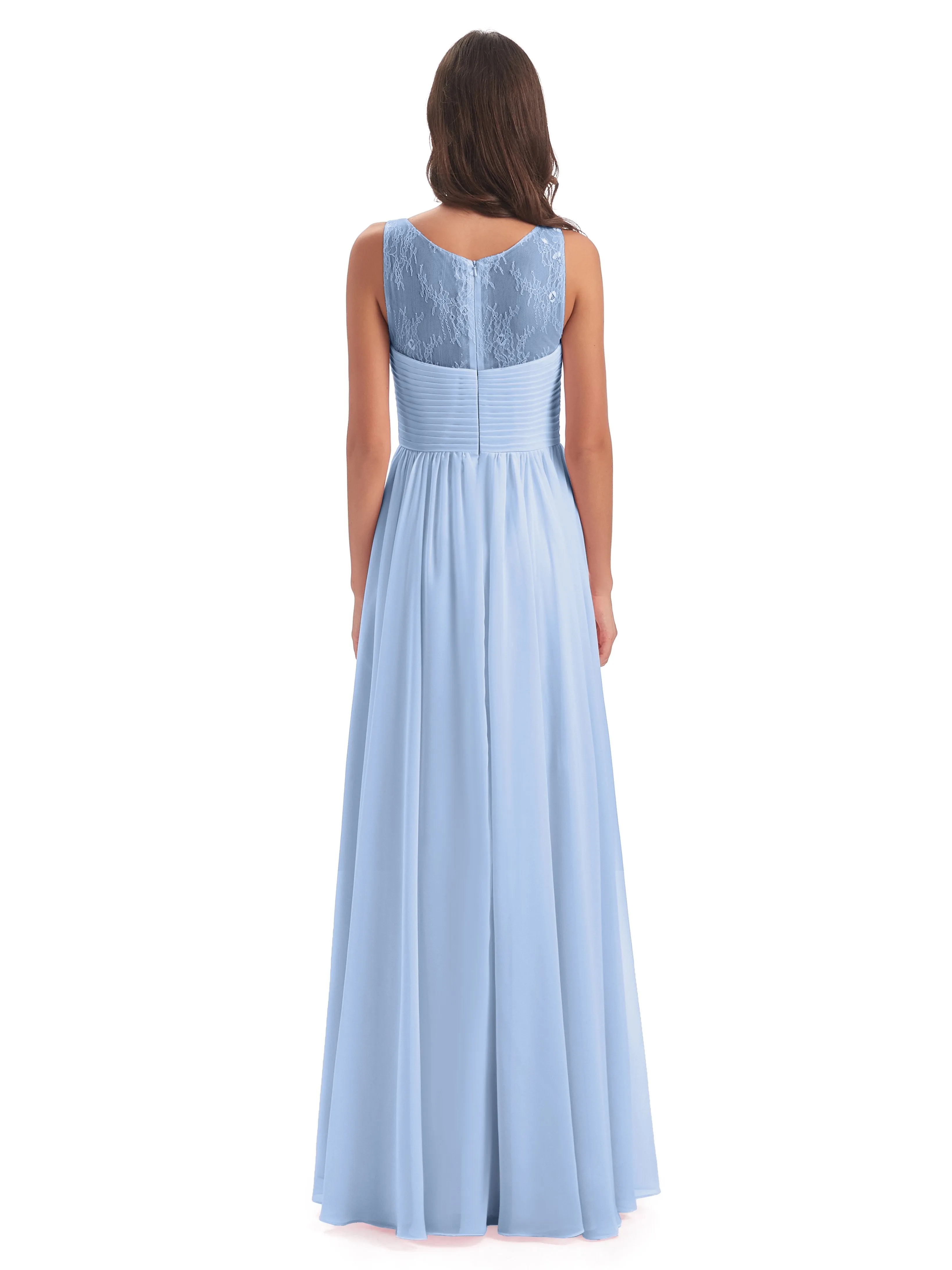 Robyn Magic Lace/Chiffon Illusion Long Bridesmaid Dresses